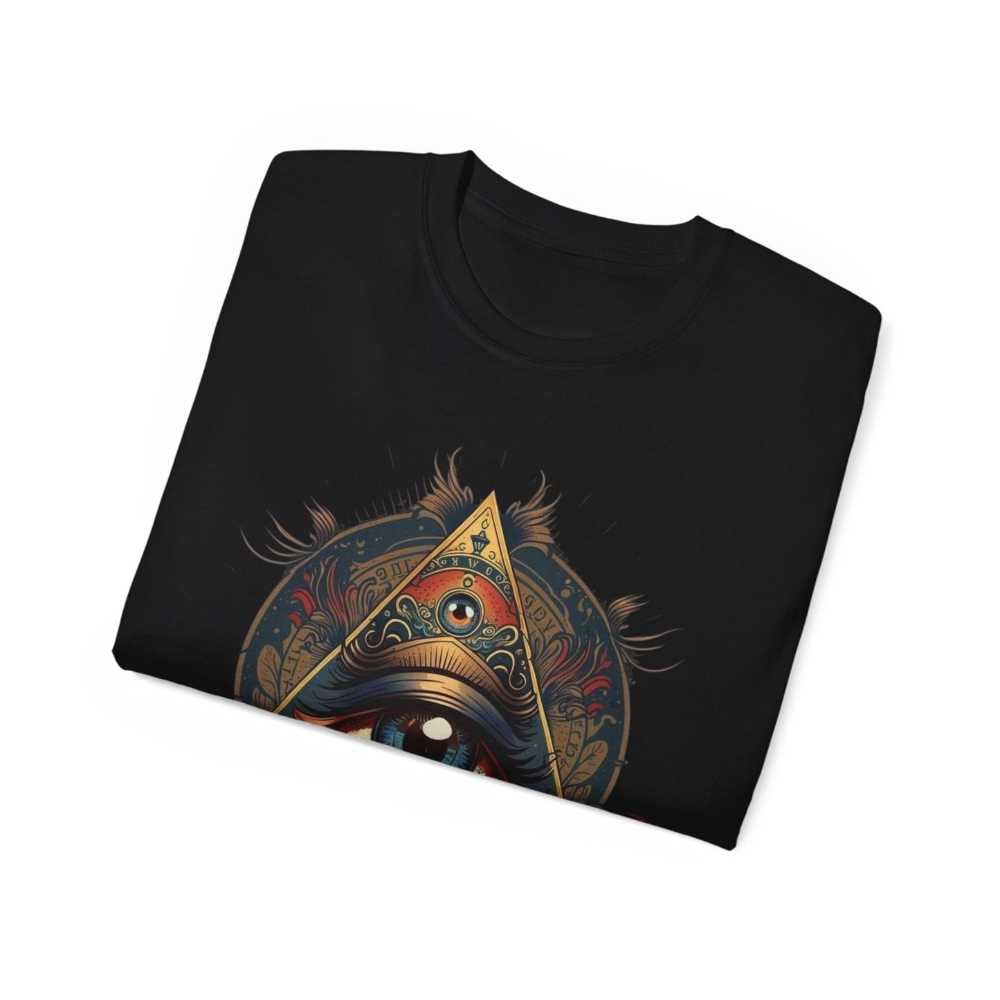 Mystical Eye Unisex Cotton Tee, Bohemian T-Shirt, Spiritual Graphic Tee, Casual Wear, Perfect for Festivals, Gift for All Occasions