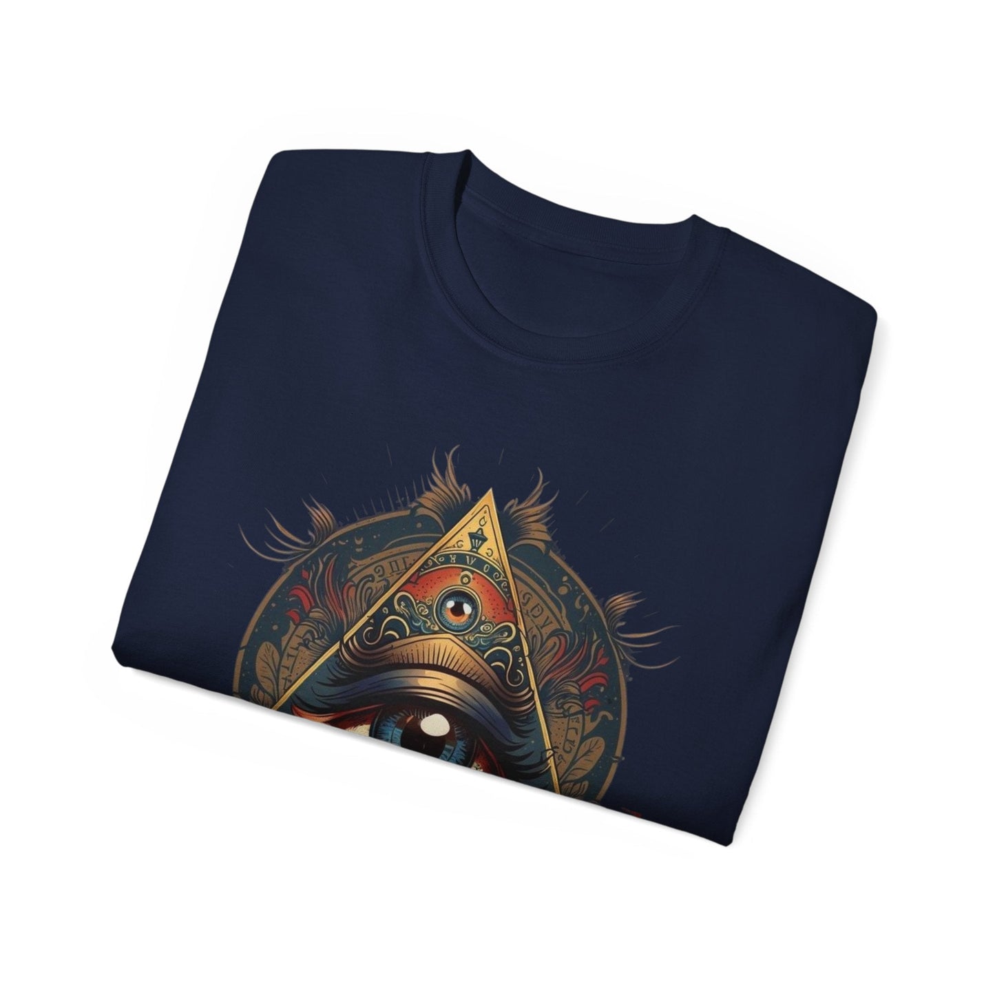 Mystical Eye Unisex Cotton Tee, Bohemian T-Shirt, Spiritual Graphic Tee, Casual Wear, Perfect for Festivals, Gift for All Occasions