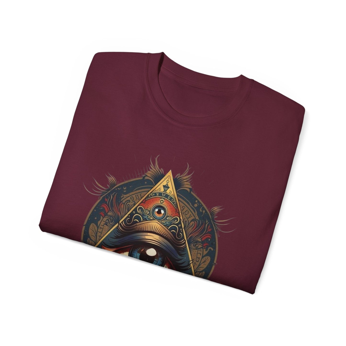 Mystical Eye Unisex Cotton Tee, Bohemian T-Shirt, Spiritual Graphic Tee, Casual Wear, Perfect for Festivals, Gift for All Occasions