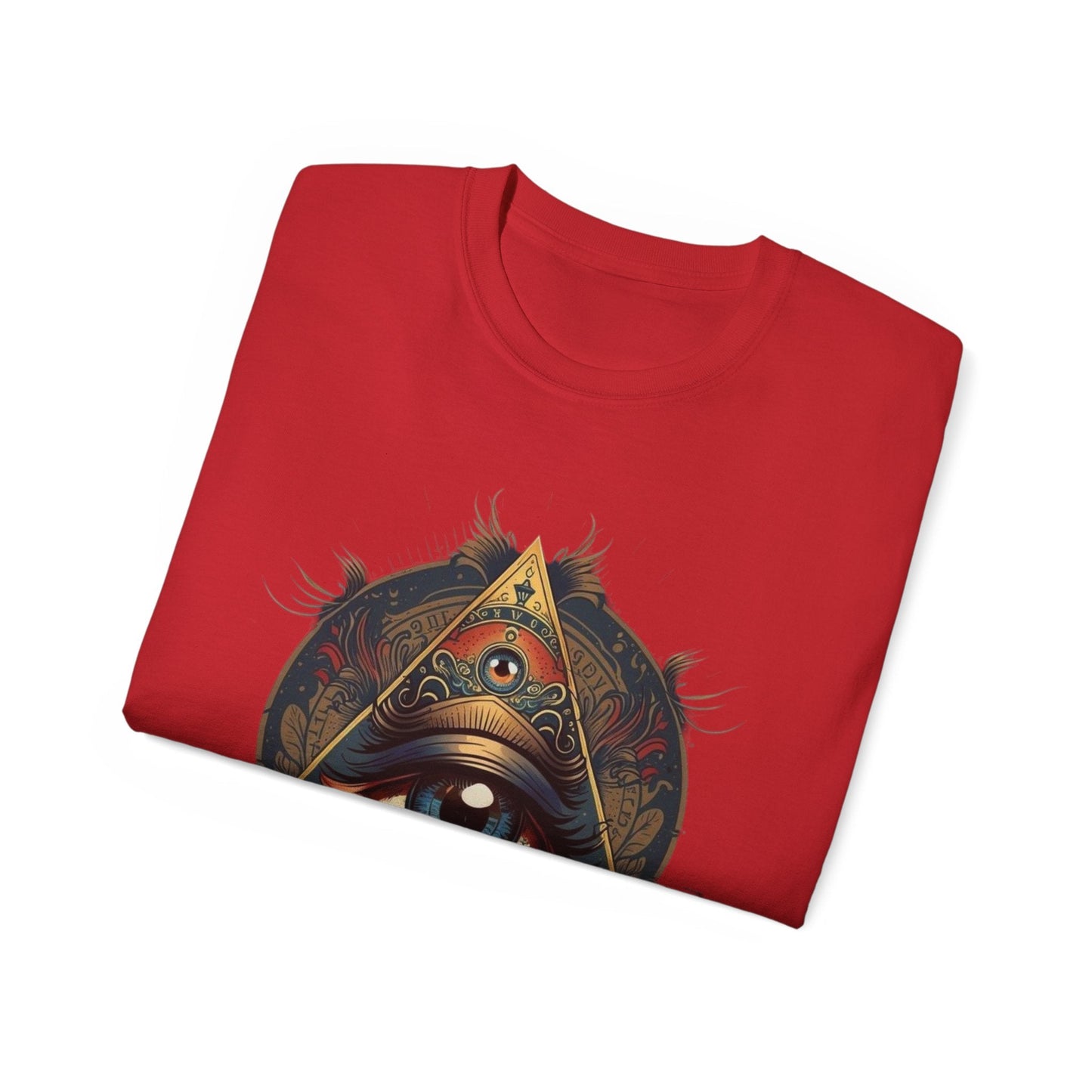 Mystical Eye Unisex Cotton Tee, Bohemian T-Shirt, Spiritual Graphic Tee, Casual Wear, Perfect for Festivals, Gift for All Occasions