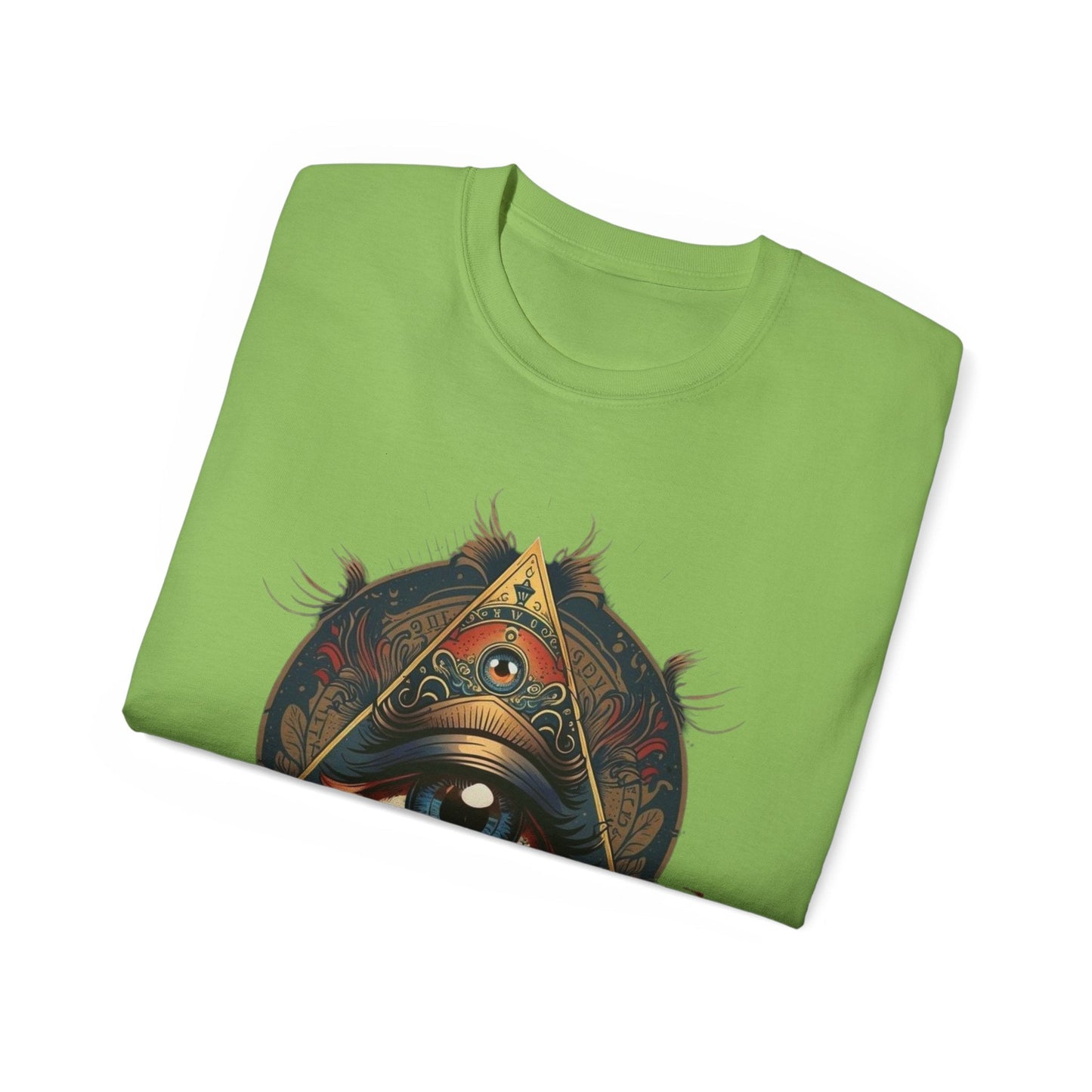 Mystical Eye Unisex Cotton Tee, Bohemian T-Shirt, Spiritual Graphic Tee, Casual Wear, Perfect for Festivals, Gift for All Occasions
