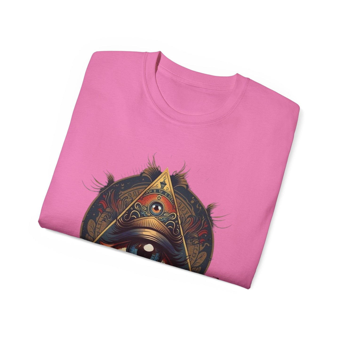 Mystical Eye Unisex Cotton Tee, Bohemian T-Shirt, Spiritual Graphic Tee, Casual Wear, Perfect for Festivals, Gift for All Occasions
