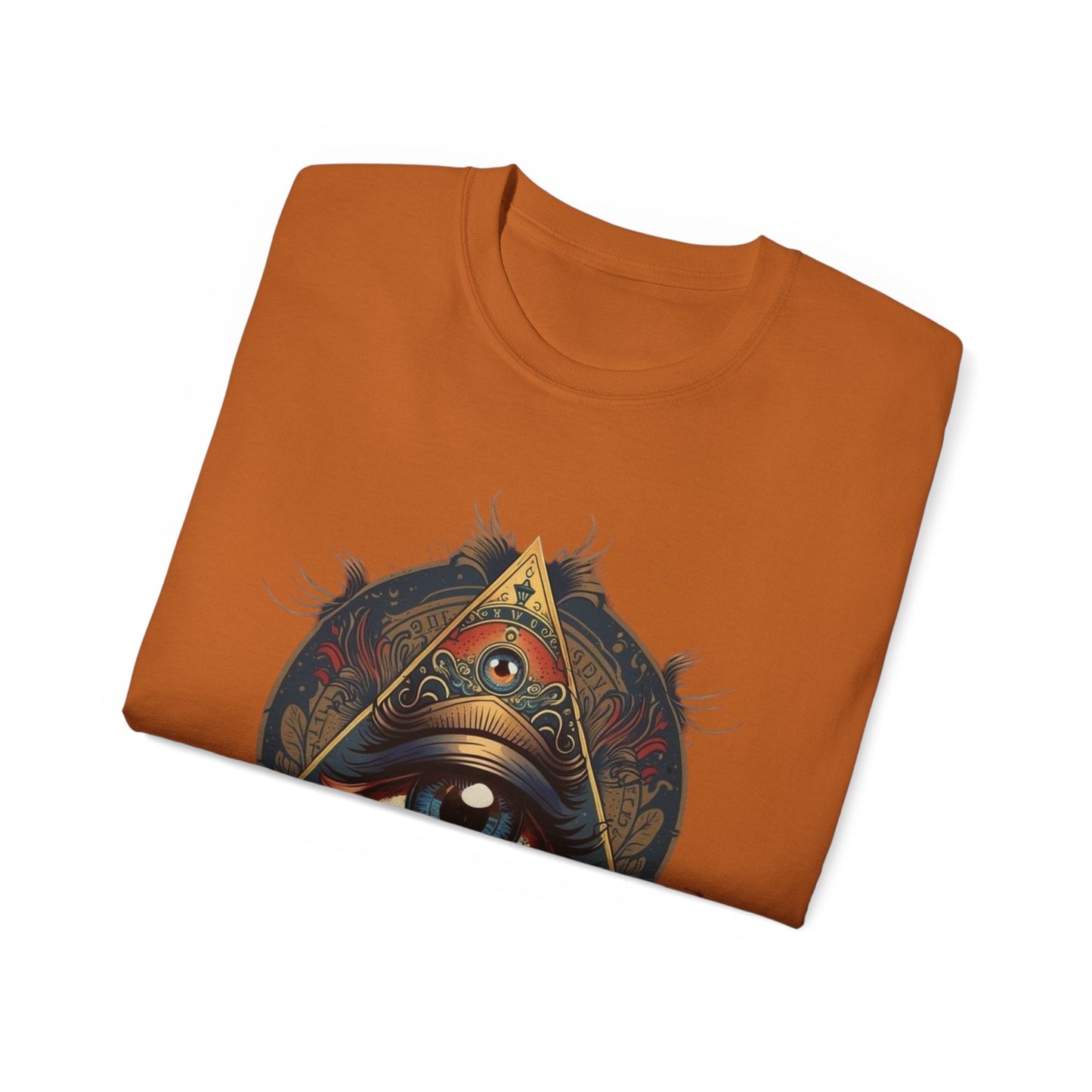 Mystical Eye Unisex Cotton Tee, Bohemian T-Shirt, Spiritual Graphic Tee, Casual Wear, Perfect for Festivals, Gift for All Occasions