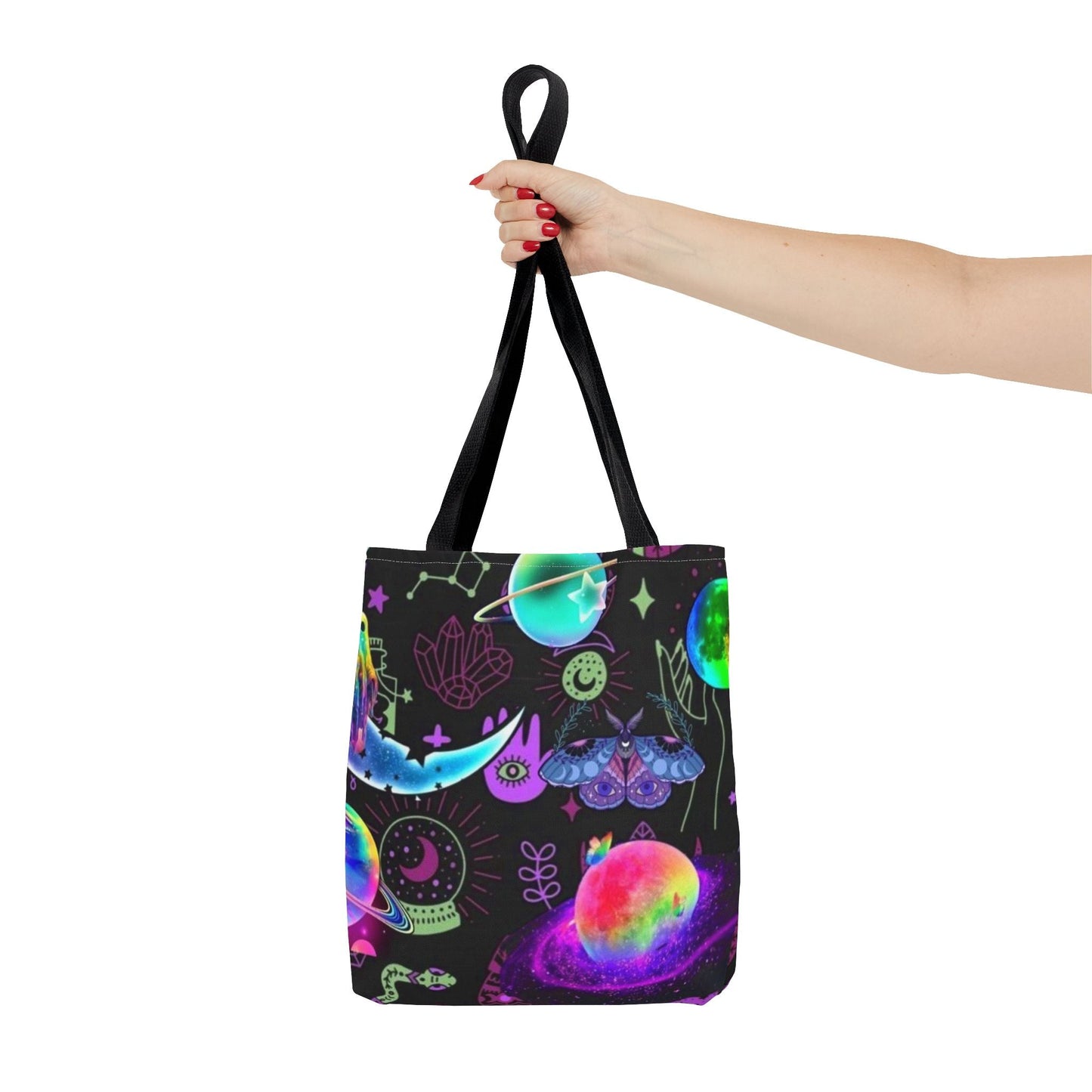 Psychedelic Art Tote Bag, Boho Chic Shopper, Unique Gift for Nature Lovers, Festival Accessory, Everyday Carry All