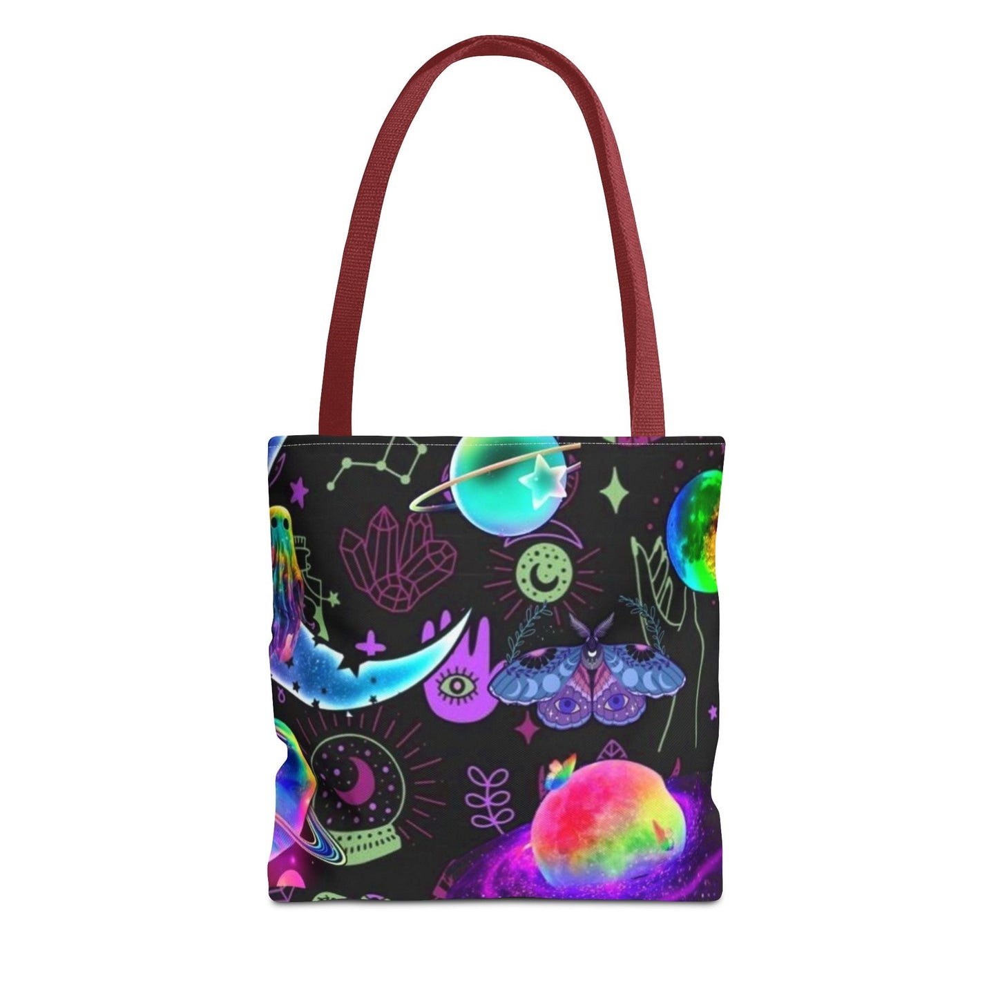 Psychedelic Art Tote Bag, Boho Chic Shopper, Unique Gift for Nature Lovers, Festival Accessory, Everyday Carry All