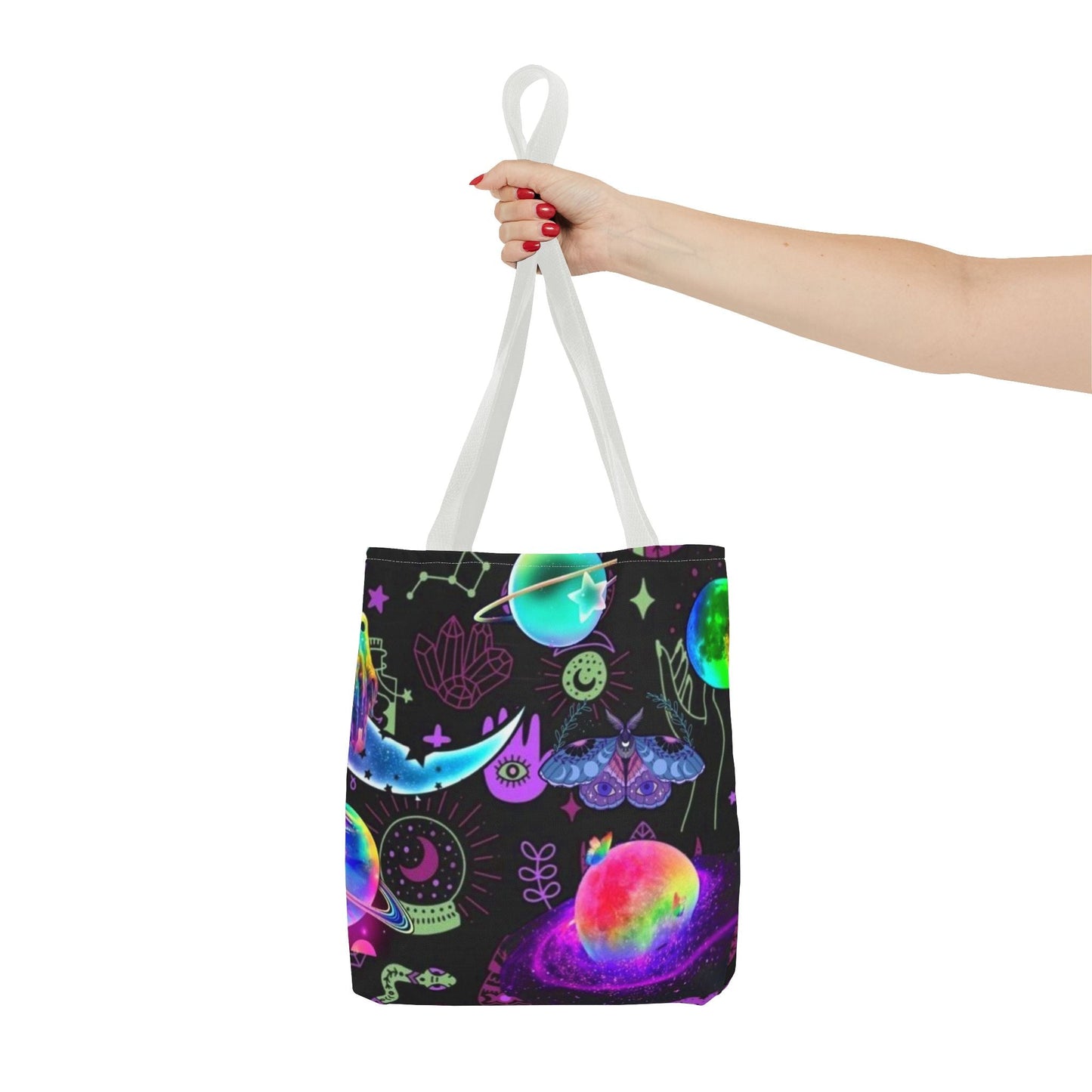 Psychedelic Art Tote Bag, Boho Chic Shopper, Unique Gift for Nature Lovers, Festival Accessory, Everyday Carry All