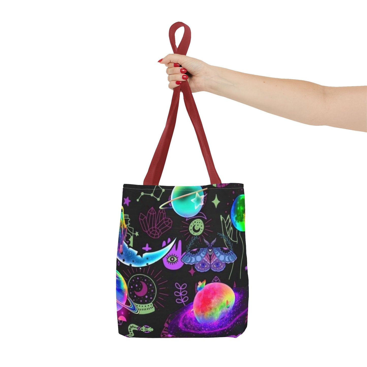 Psychedelic Art Tote Bag, Boho Chic Shopper, Unique Gift for Nature Lovers, Festival Accessory, Everyday Carry All