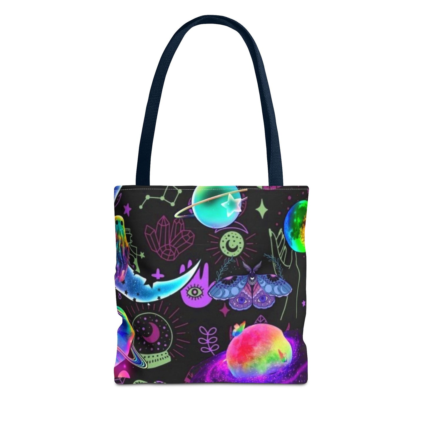 Psychedelic Art Tote Bag, Boho Chic Shopper, Unique Gift for Nature Lovers, Festival Accessory, Everyday Carry All