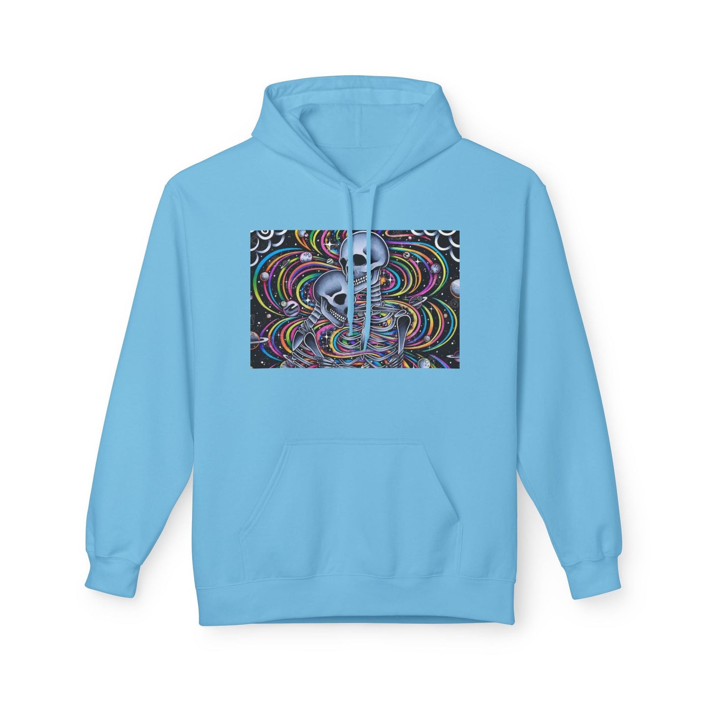 Psychedelic Skull Hoodie, Unisex Cozy Fleece, Perfect for Festivals, Art Lovers, Gift for Friends, Casual Style