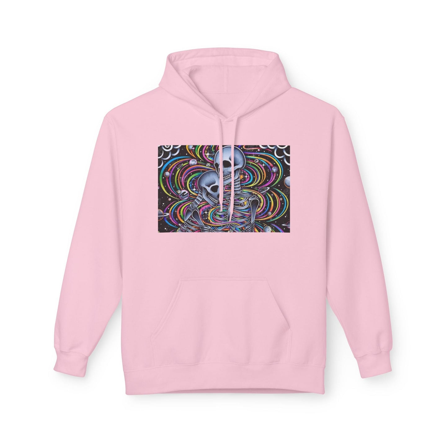 Psychedelic Skull Hoodie, Unisex Cozy Fleece, Perfect for Festivals, Art Lovers, Gift for Friends, Casual Style