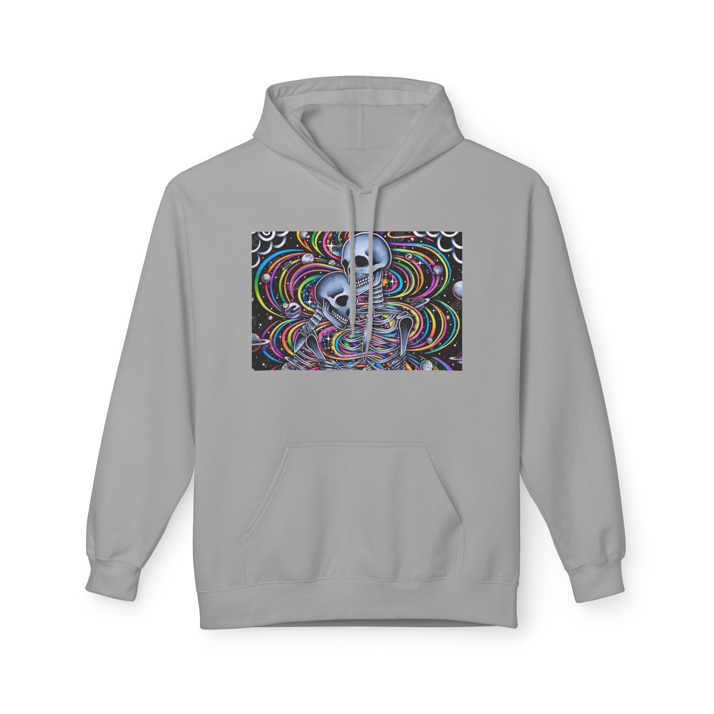 Psychedelic Skull Hoodie, Unisex Cozy Fleece, Perfect for Festivals, Art Lovers, Gift for Friends, Casual Style