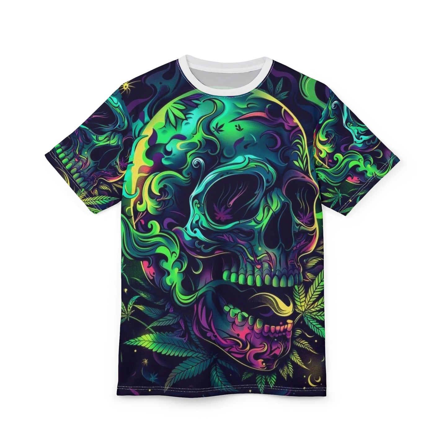 Psychedelic Skull Unisex Tee - Vibrant Graphic T-Shirt for Festivals & Parties red tags π΅βπ«π€―π₯³π