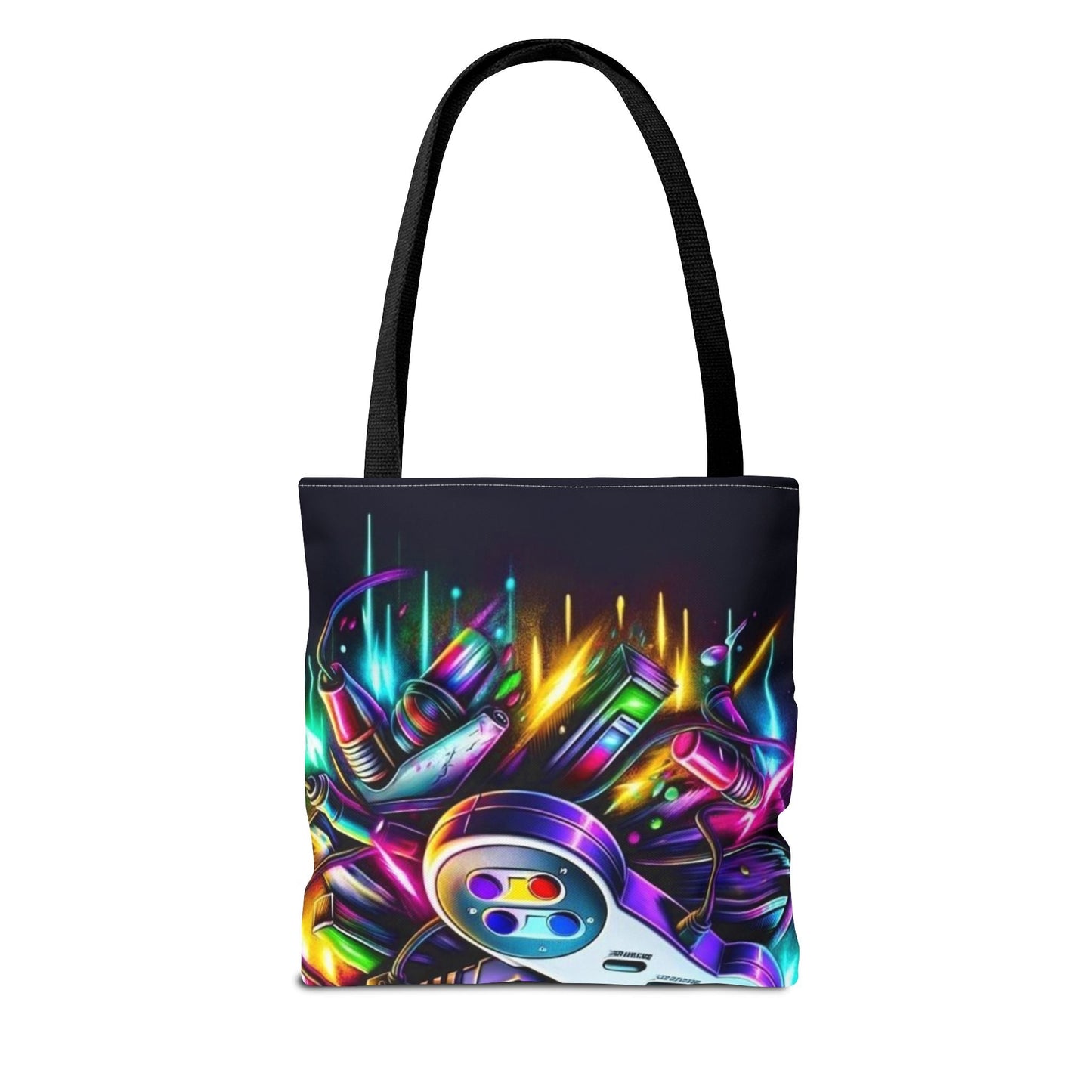 Retro Gamer Tote Bag - Colorful Video Game Art, Gaming Accessories, Gift for Gamers, Stylish Carryall, Console Inspired Design