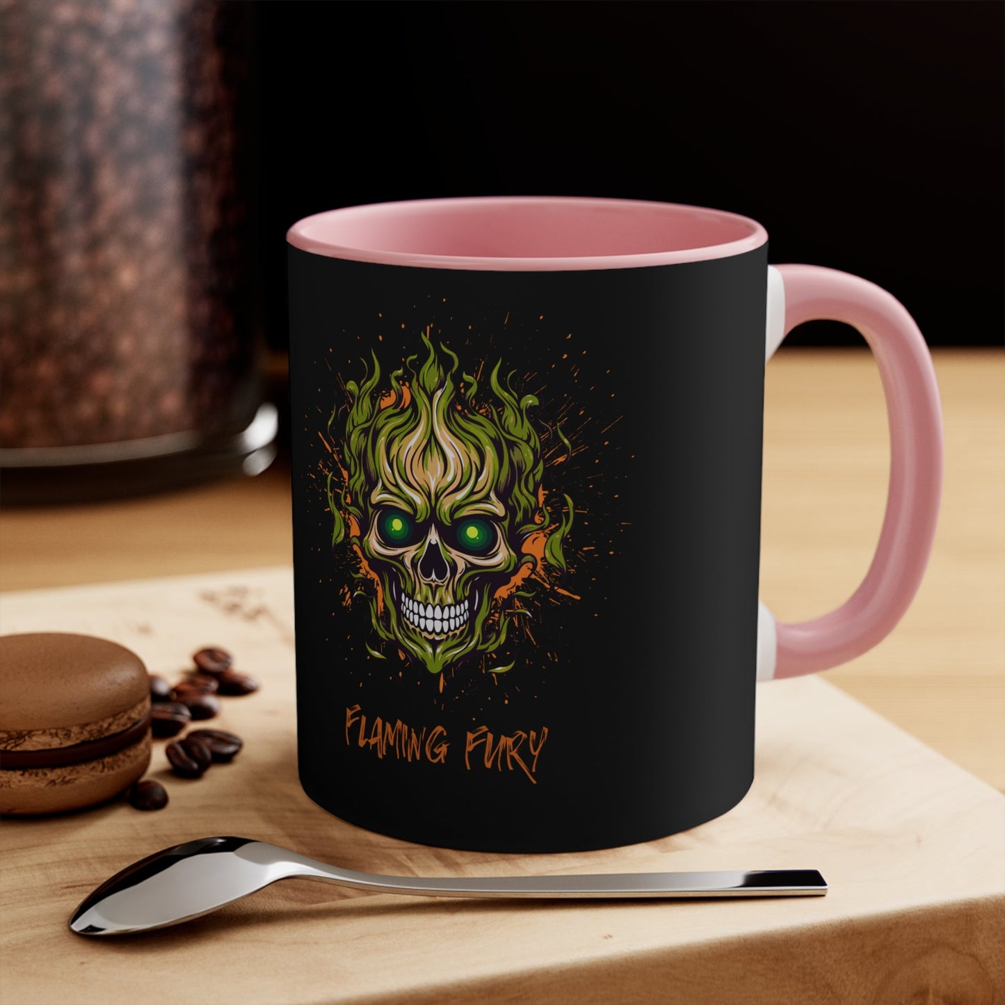 Skull coffeecup- Bold Skull Design for Halloween and Everyday Use