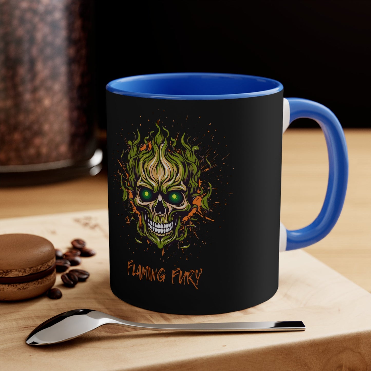 Skull coffeecup- Bold Skull Design for Halloween and Everyday Use