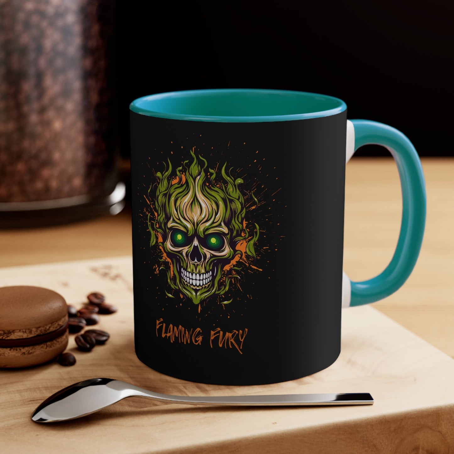 Skull coffeecup- Bold Skull Design for Halloween and Everyday Use