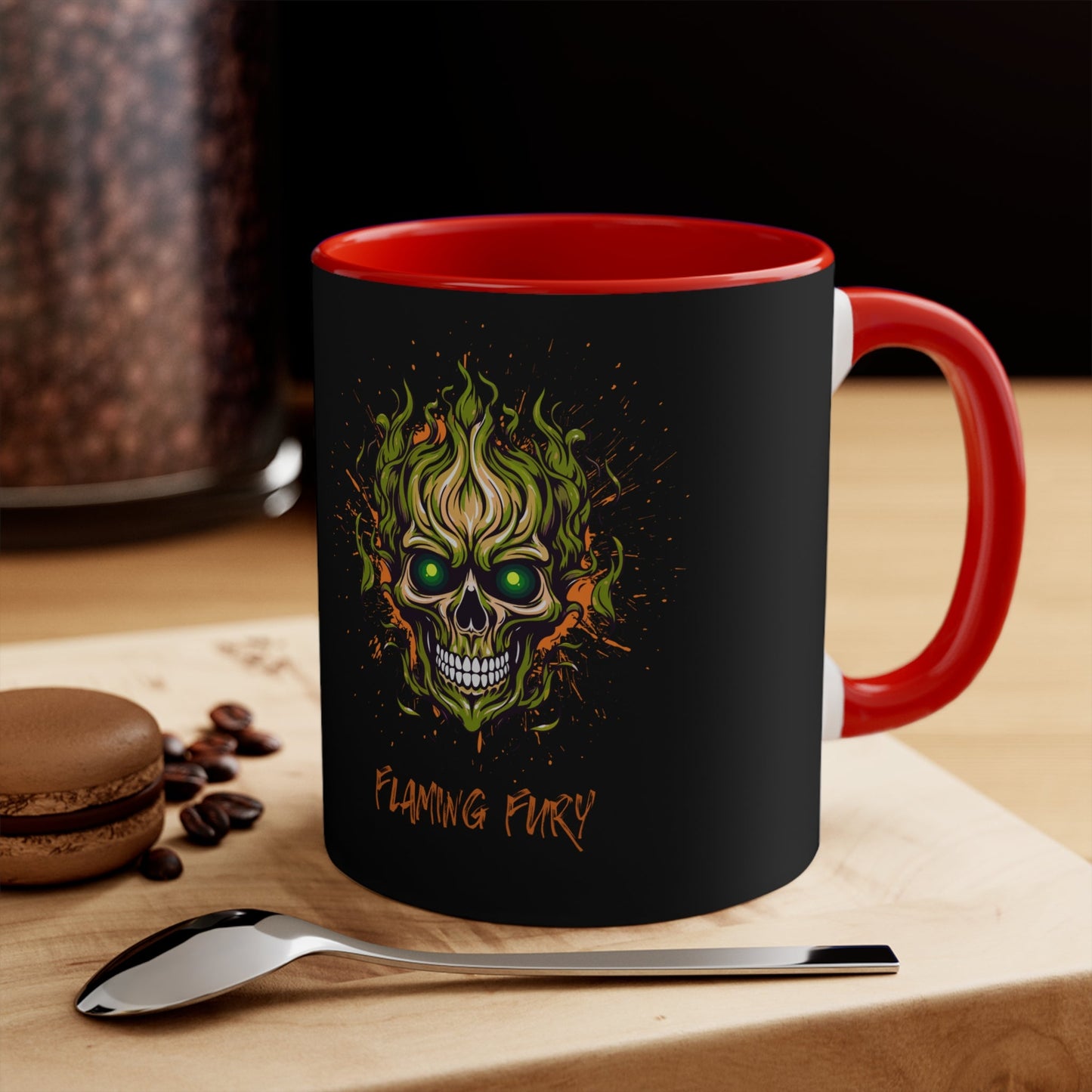 Skull coffeecup- Bold Skull Design for Halloween and Everyday Use