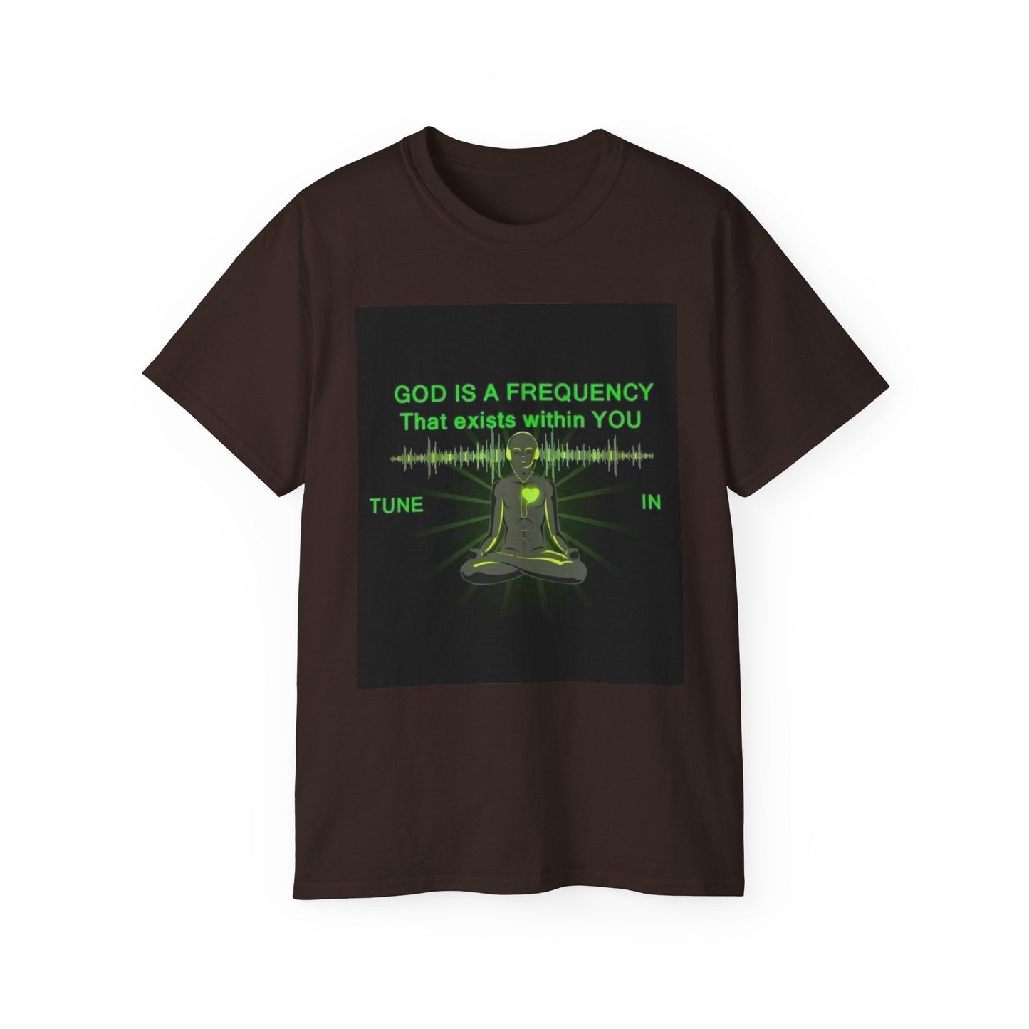 Spiritual Vibes Unisex Ultra Cotton Tee - "God is a Frequency" Graphic Tee