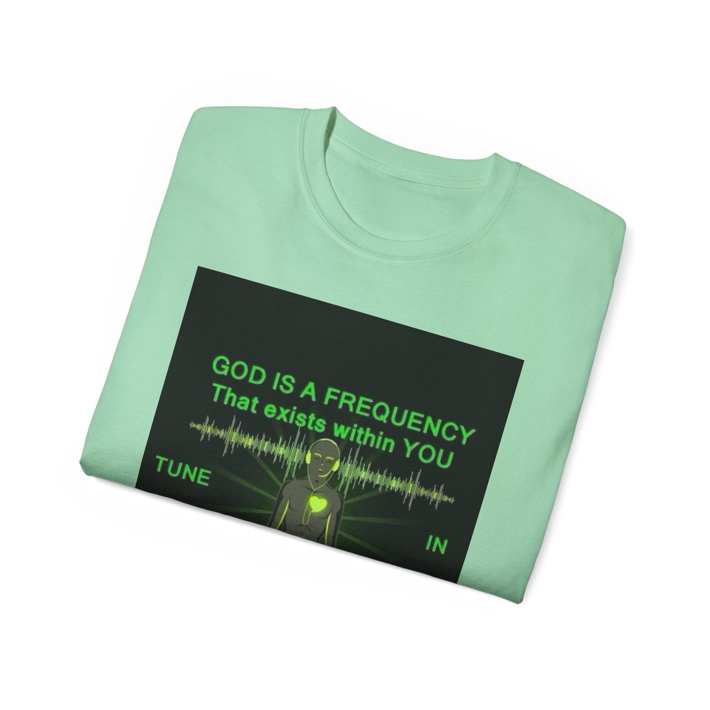 Spiritual Vibes Unisex Ultra Cotton Tee - "God is a Frequency" Graphic Tee
