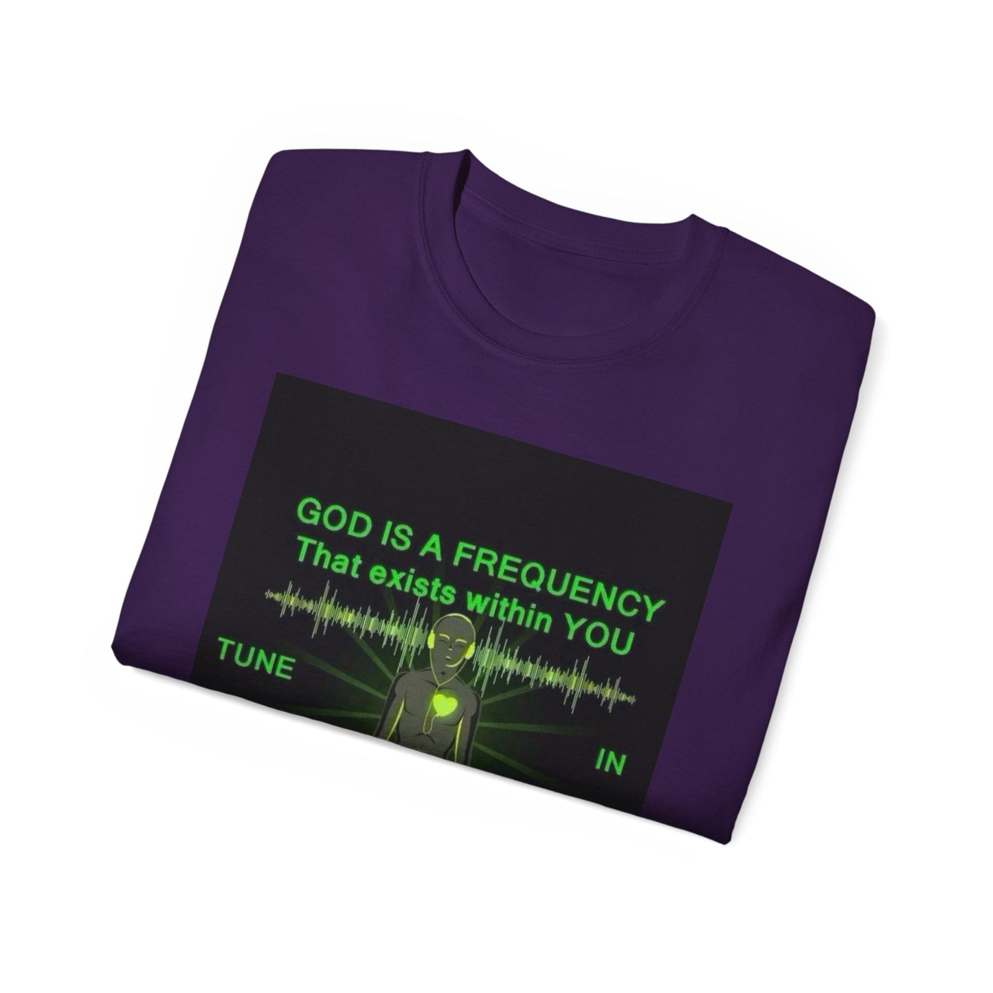 Spiritual Vibes Unisex Ultra Cotton Tee - "God is a Frequency" Graphic Tee