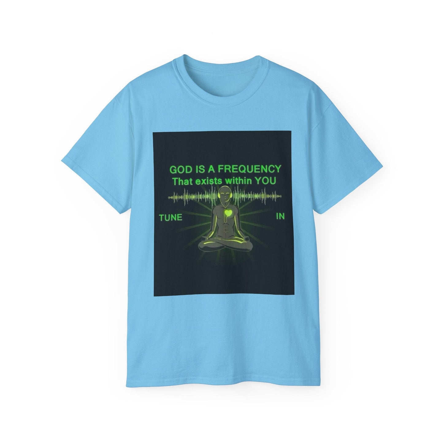 Spiritual Vibes Unisex Ultra Cotton Tee - "God is a Frequency" Graphic Tee