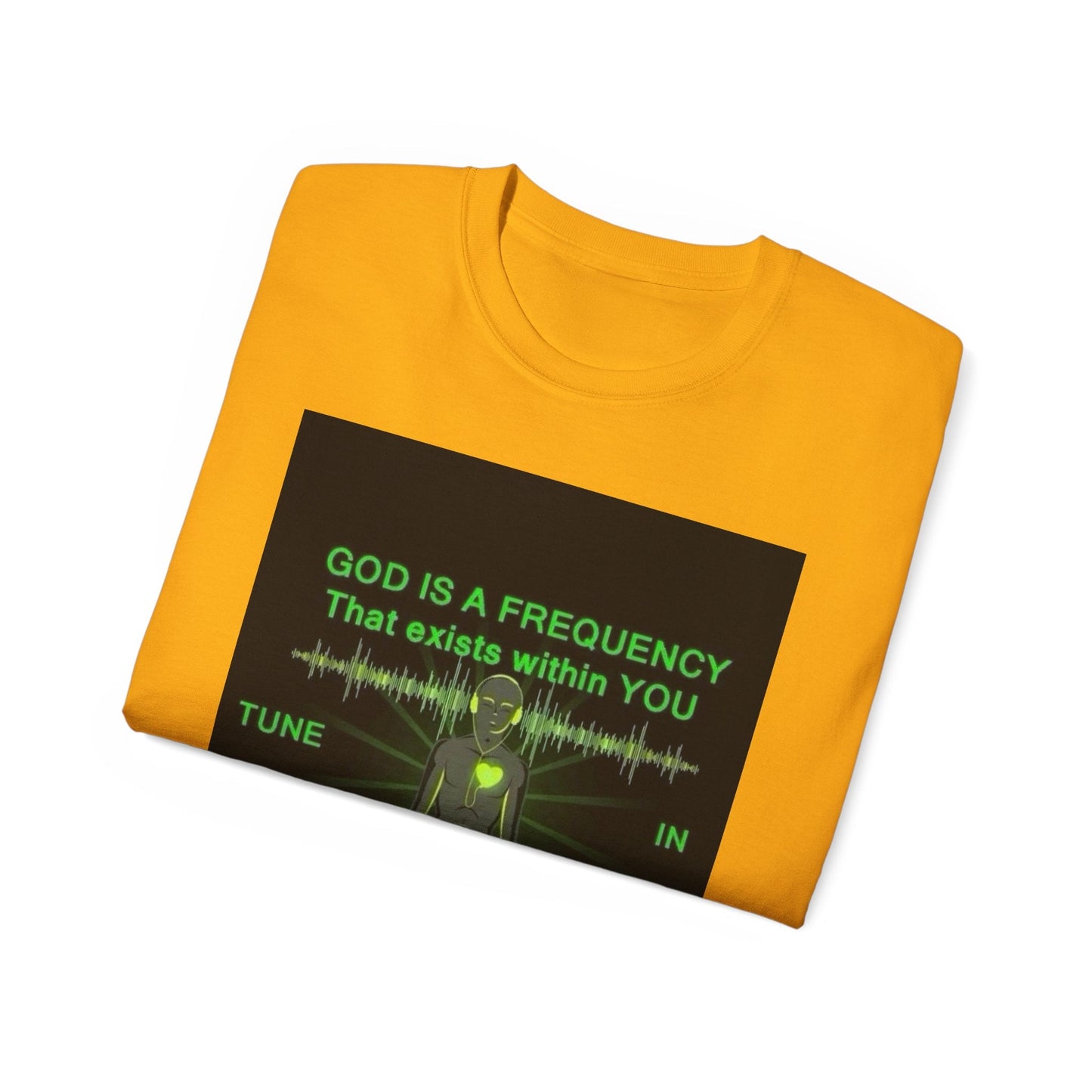 Spiritual Vibes Unisex Ultra Cotton Tee - "God is a Frequency" Graphic Tee