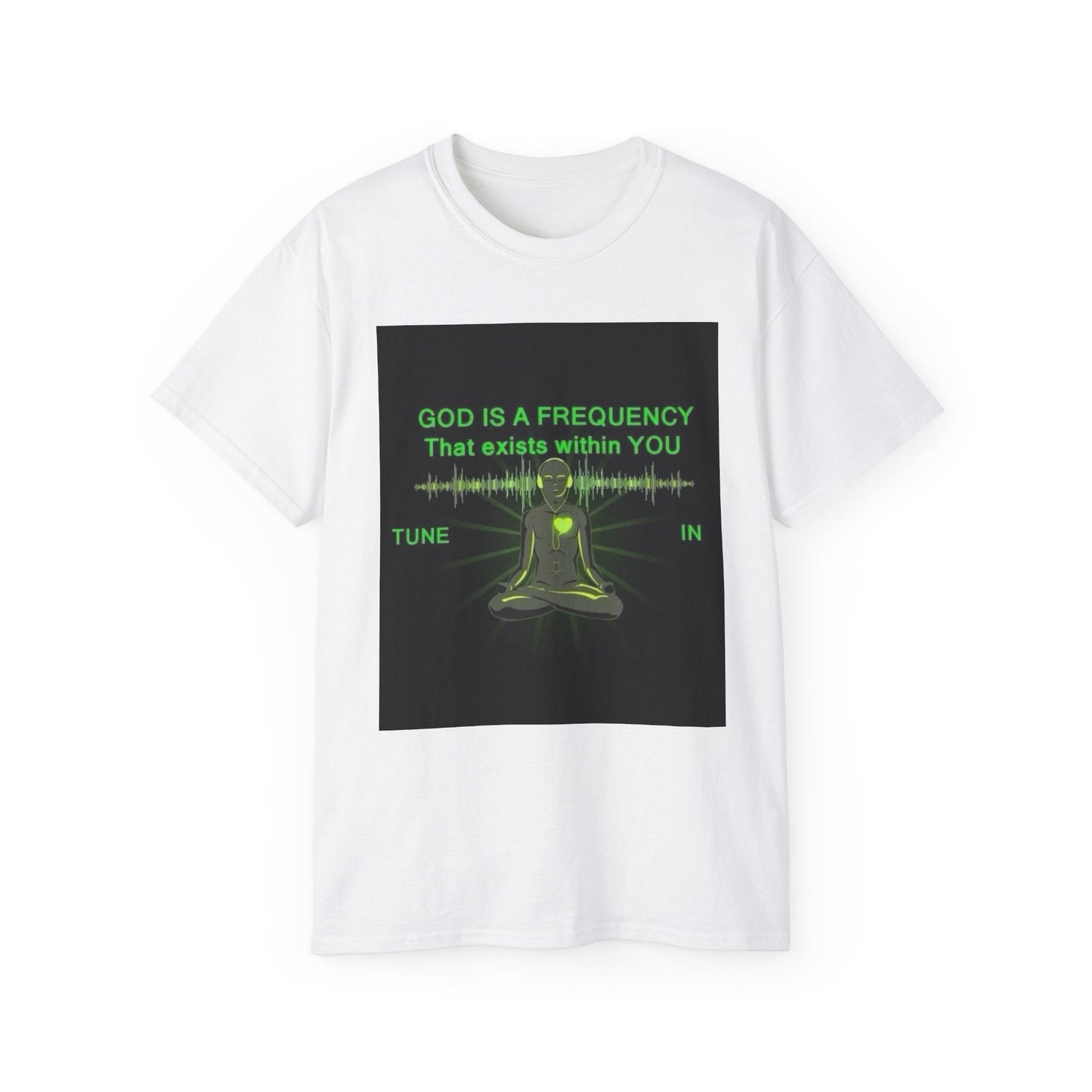 Spiritual Vibes Unisex Ultra Cotton Tee - "God is a Frequency" Graphic Tee