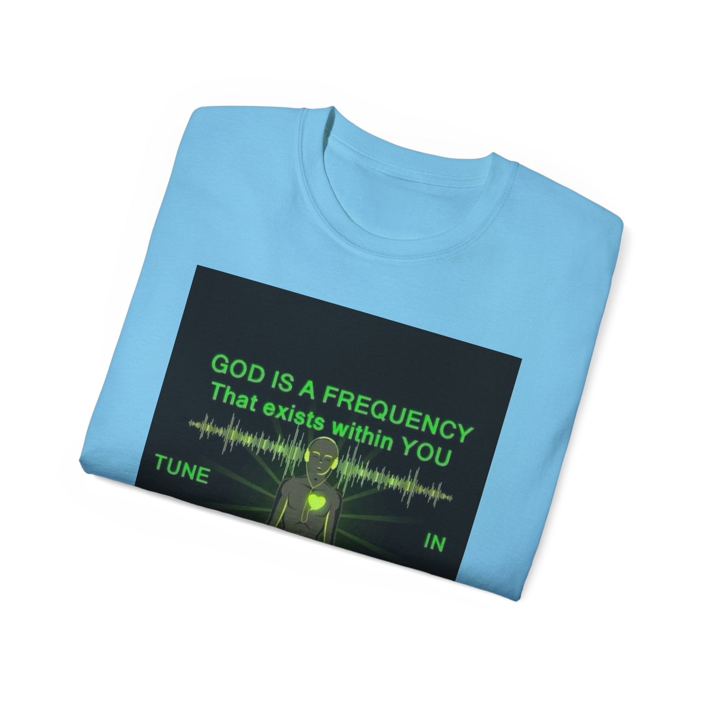 Spiritual Vibes Unisex Ultra Cotton Tee - "God is a Frequency" Graphic Tee