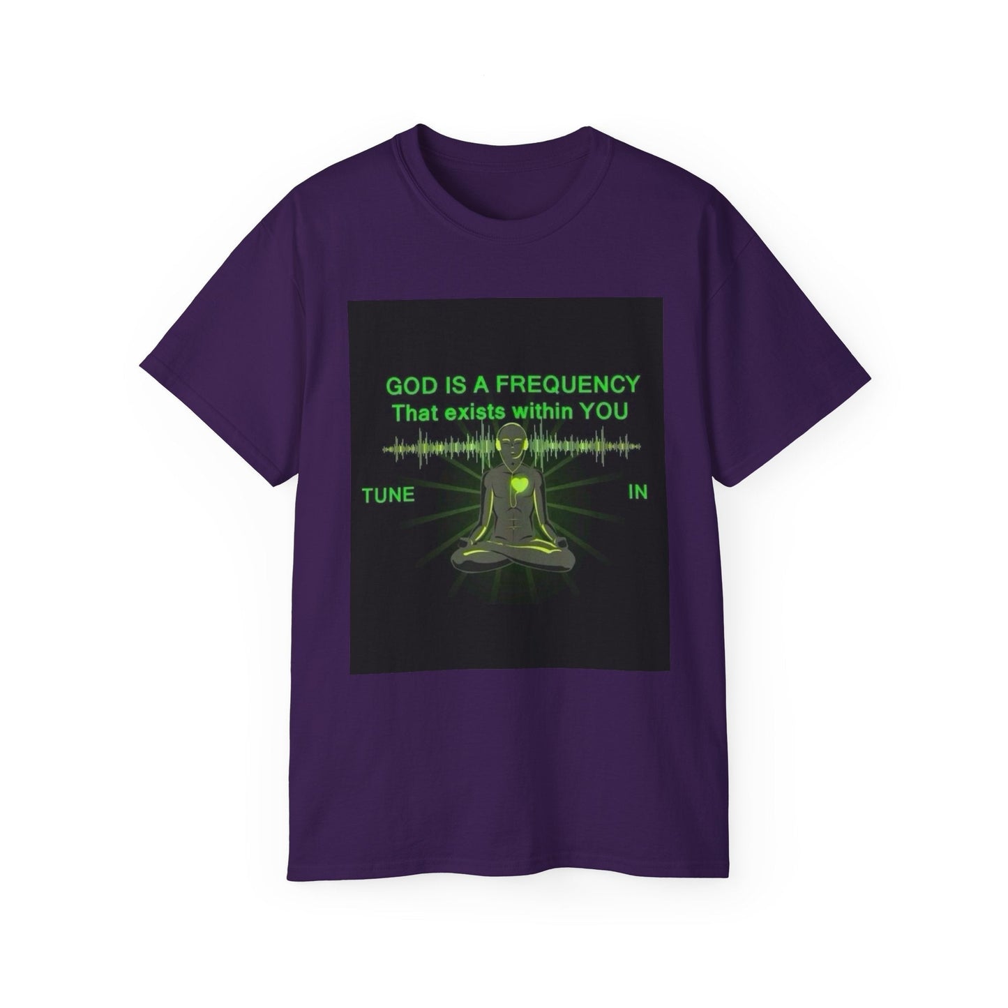 Spiritual Vibes Unisex Ultra Cotton Tee - "God is a Frequency" Graphic Tee