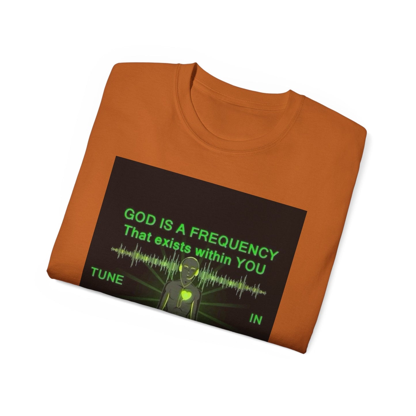 Spiritual Vibes Unisex Ultra Cotton Tee - "God is a Frequency" Graphic Tee