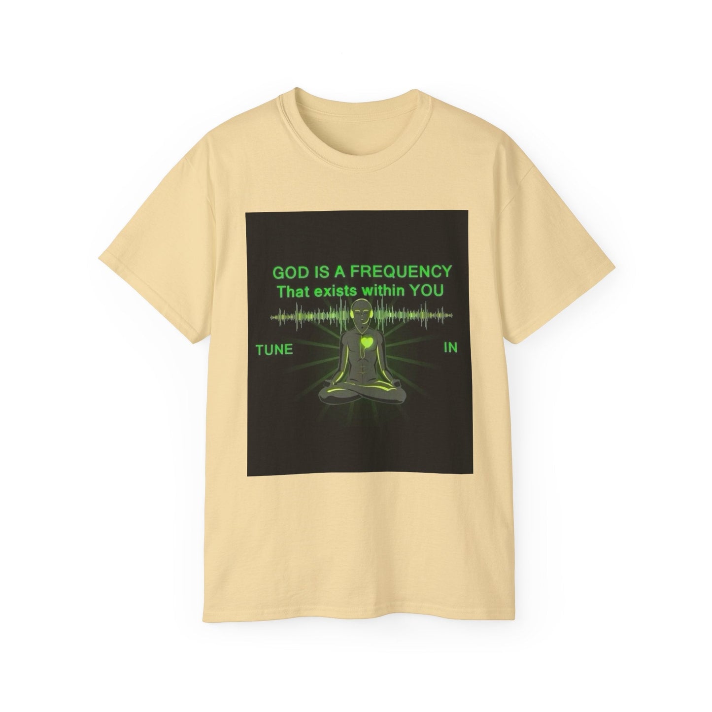 Spiritual Vibes Unisex Ultra Cotton Tee - "God is a Frequency" Graphic Tee