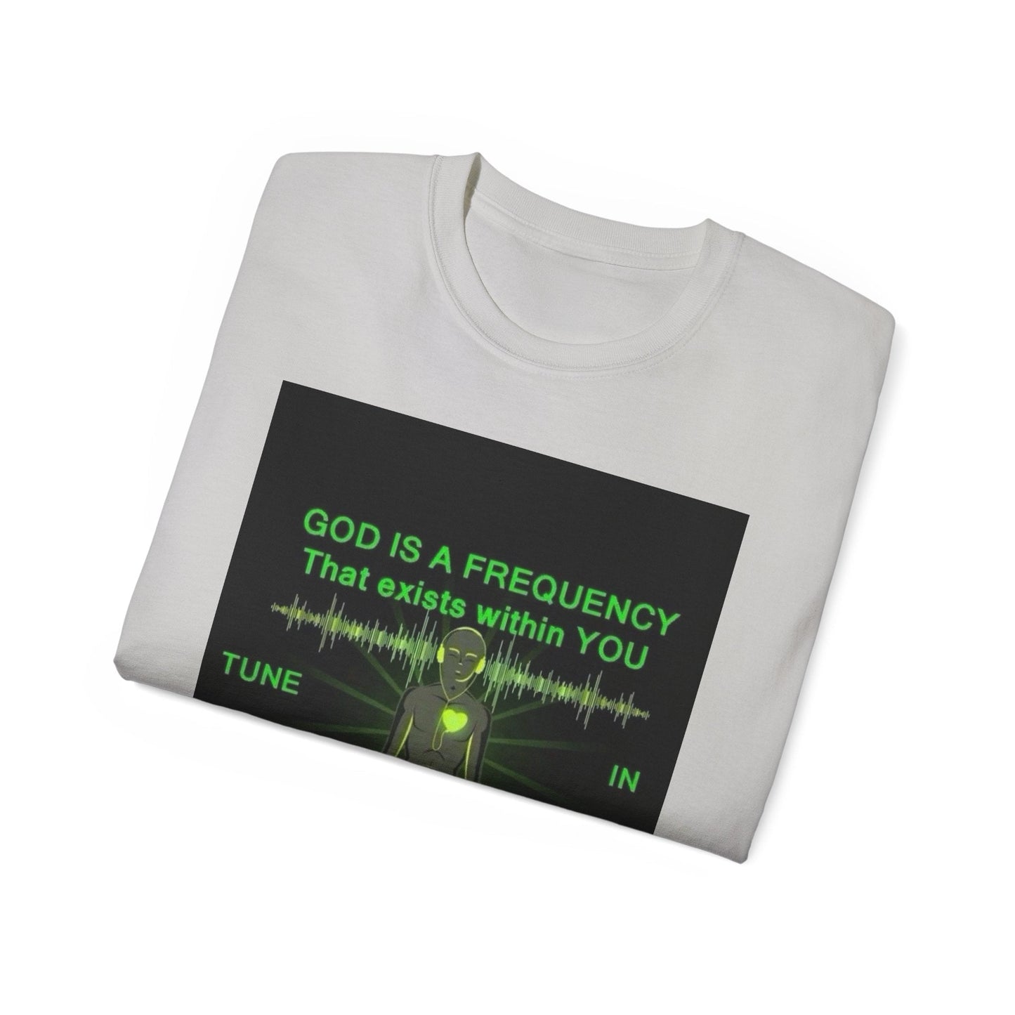 Spiritual Vibes Unisex Ultra Cotton Tee - "God is a Frequency" Graphic Tee