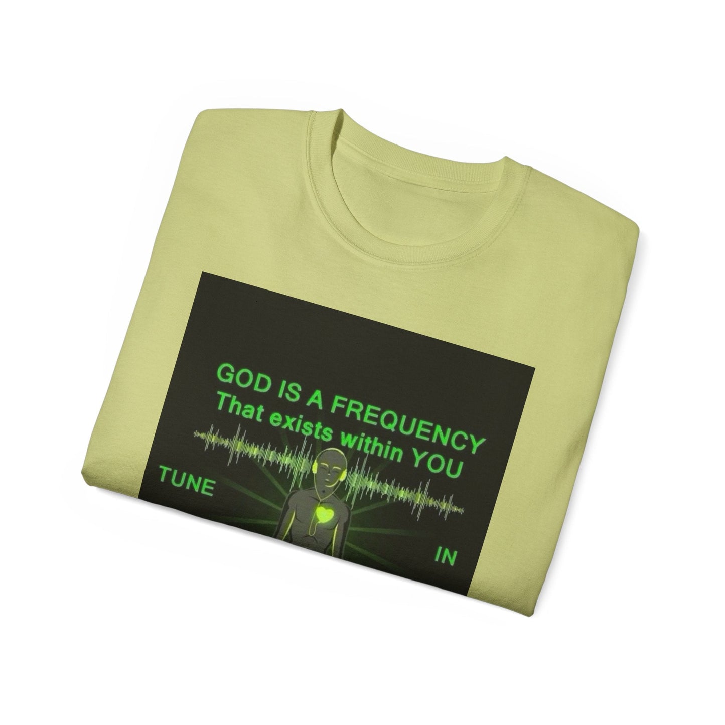 Spiritual Vibes Unisex Ultra Cotton Tee - "God is a Frequency" Graphic Tee