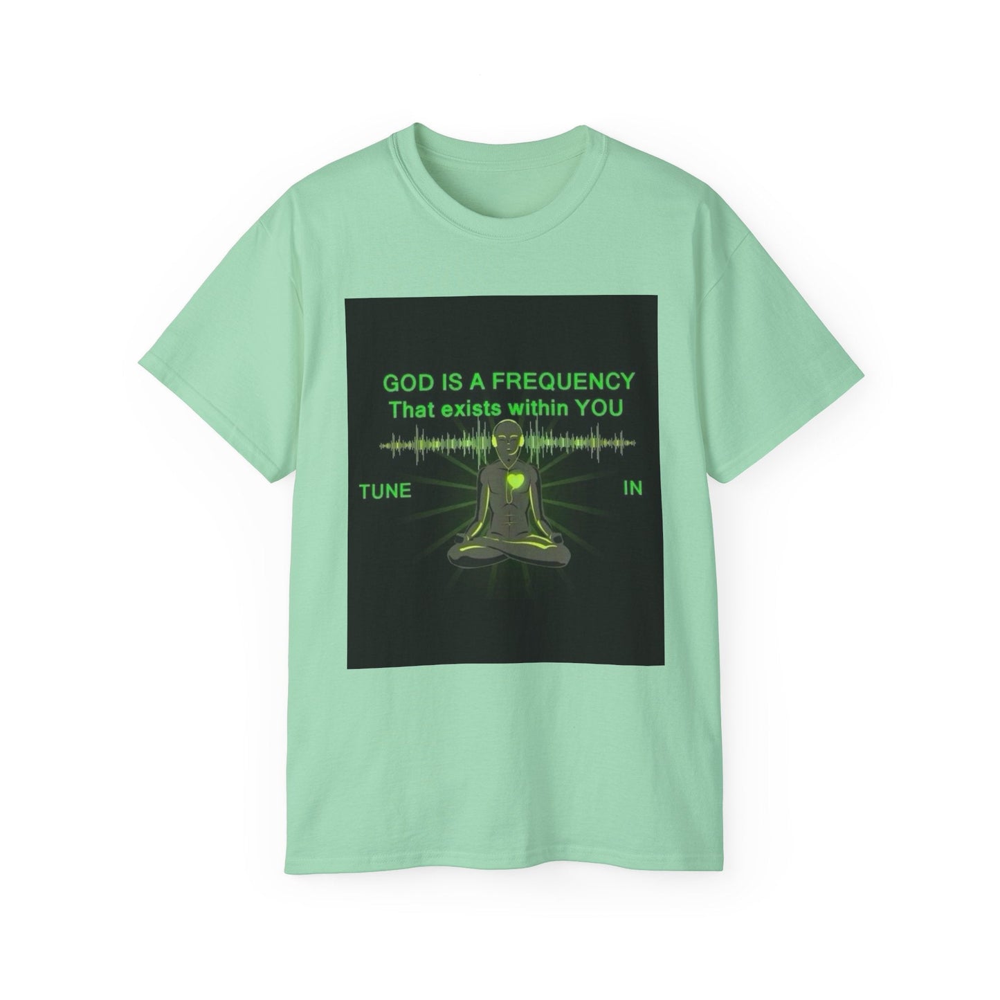 Spiritual Vibes Unisex Ultra Cotton Tee - "God is a Frequency" Graphic Tee