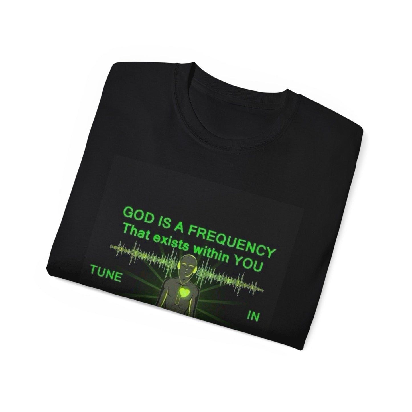 Spiritual Vibes Unisex Ultra Cotton Tee - "God is a Frequency" Graphic Tee