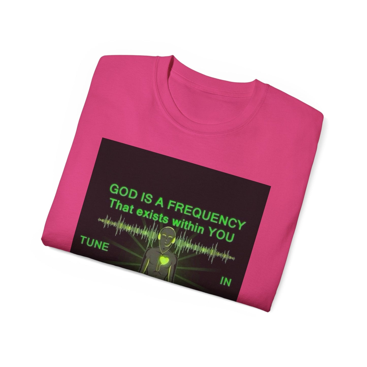 Spiritual Vibes Unisex Ultra Cotton Tee - "God is a Frequency" Graphic Tee