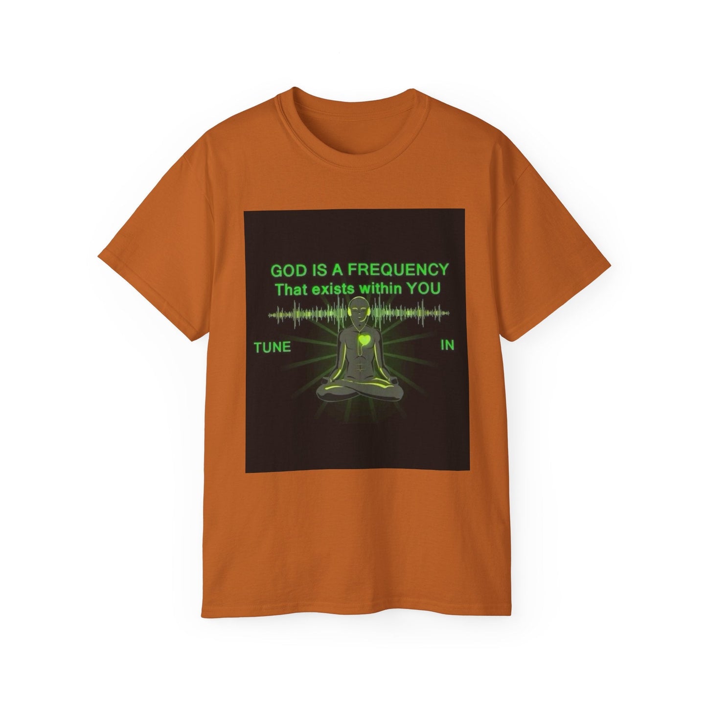 Spiritual Vibes Unisex Ultra Cotton Tee - "God is a Frequency" Graphic Tee