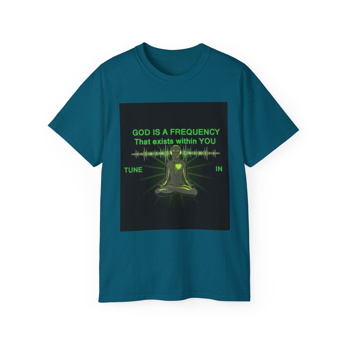 Spiritual Vibes Unisex Ultra Cotton Tee - "God is a Frequency" Graphic Tee