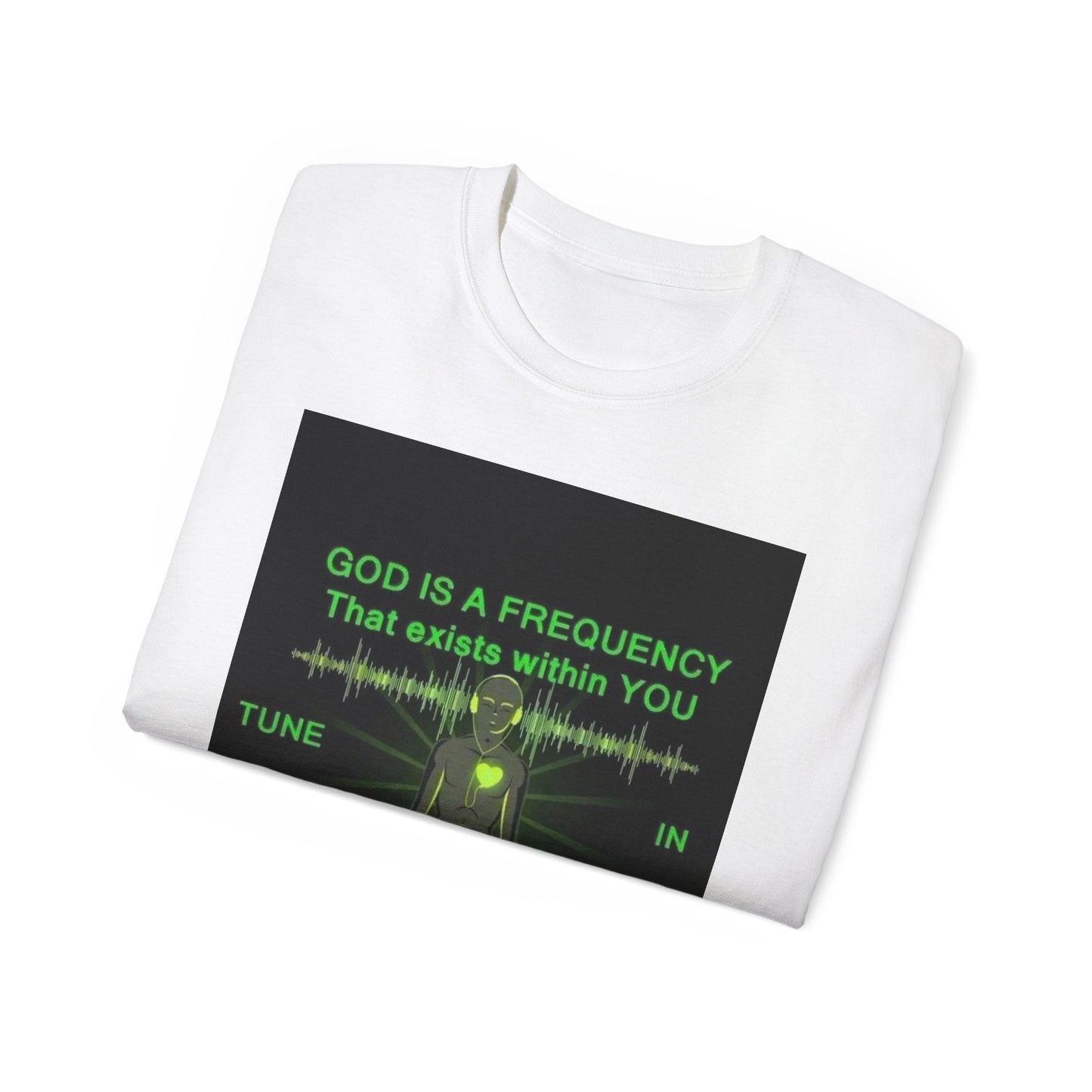Spiritual Vibes Unisex Ultra Cotton Tee - "God is a Frequency" Graphic Tee