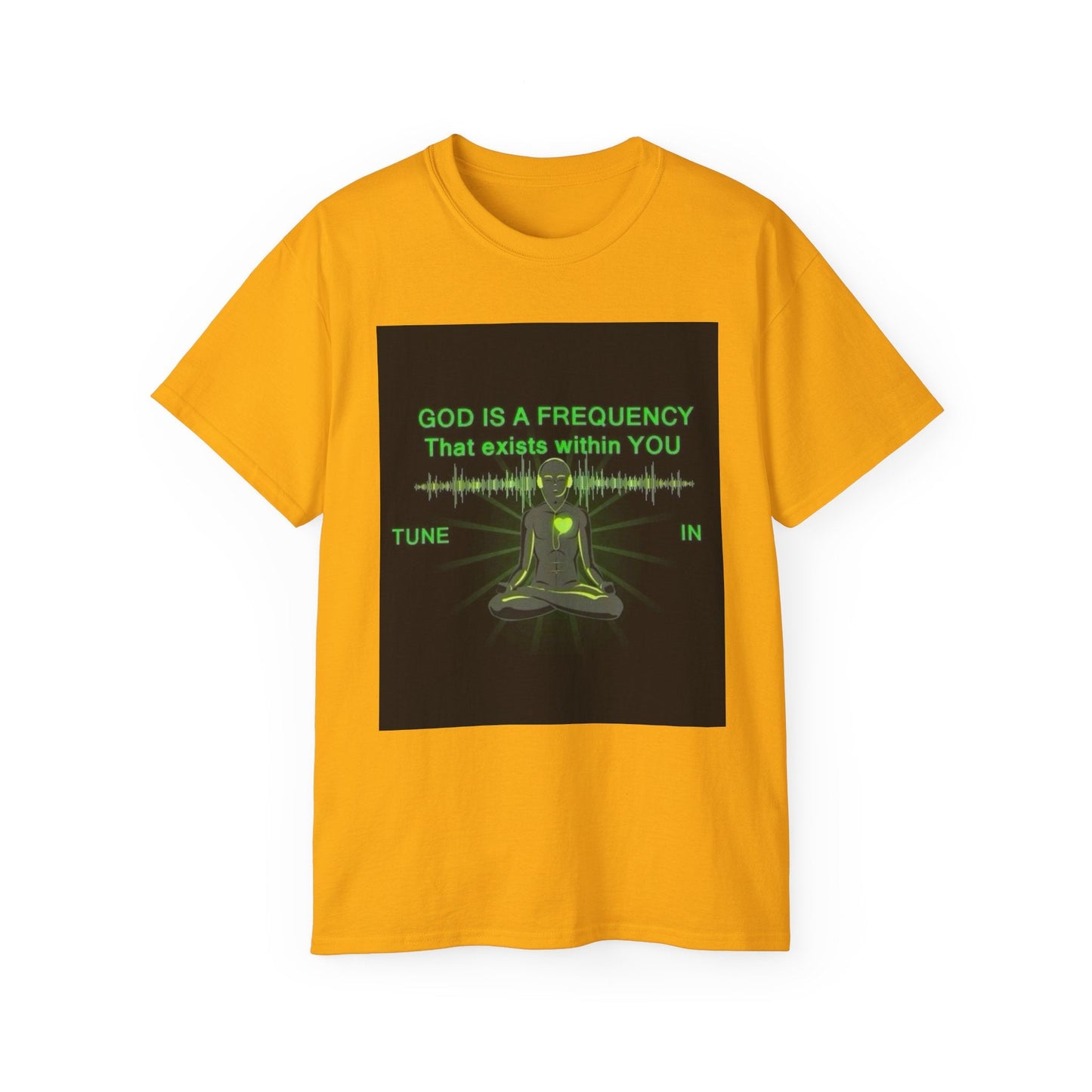 Spiritual Vibes Unisex Ultra Cotton Tee - "God is a Frequency" Graphic Tee