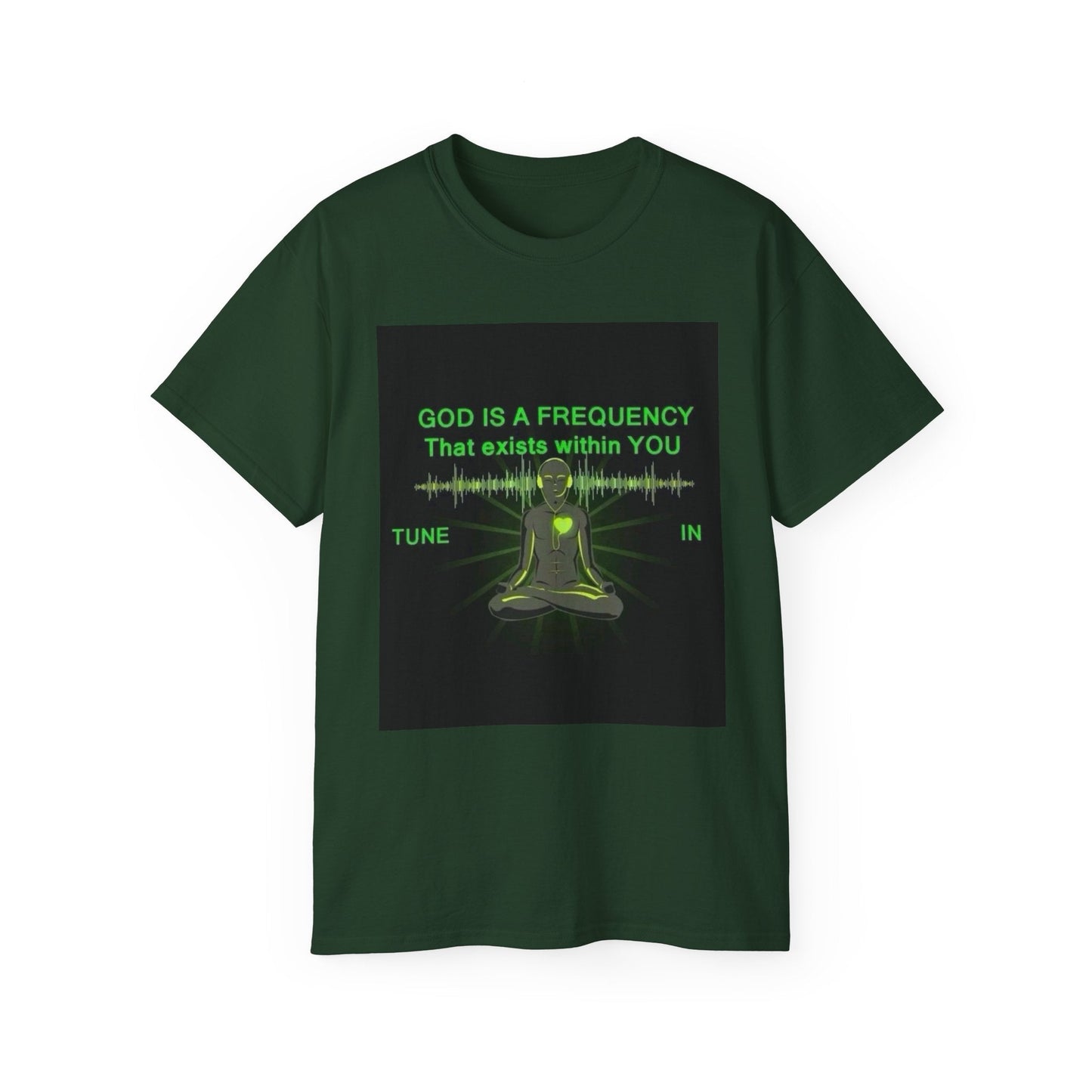 Spiritual Vibes Unisex Ultra Cotton Tee - "God is a Frequency" Graphic Tee