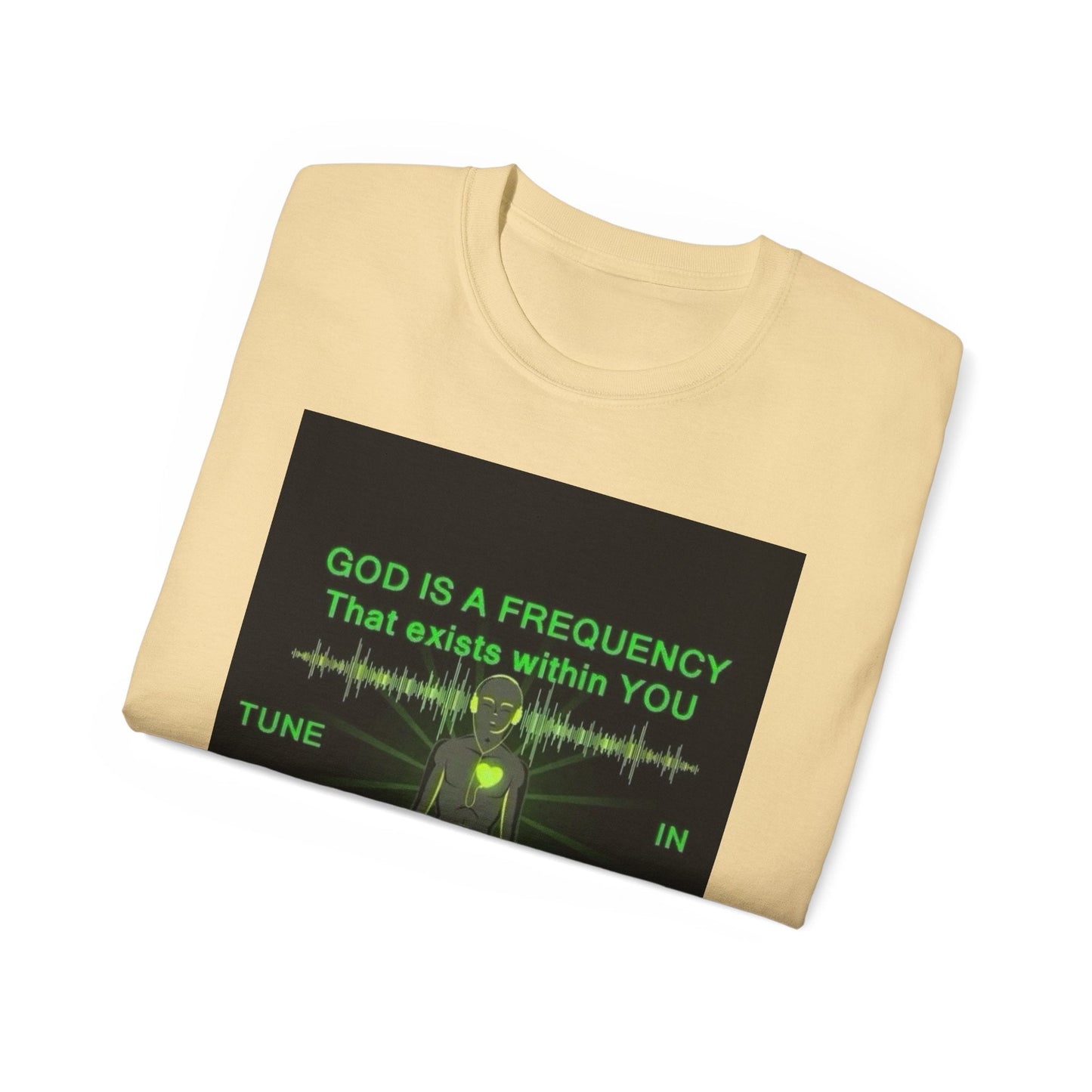 Spiritual Vibes Unisex Ultra Cotton Tee - "God is a Frequency" Graphic Tee