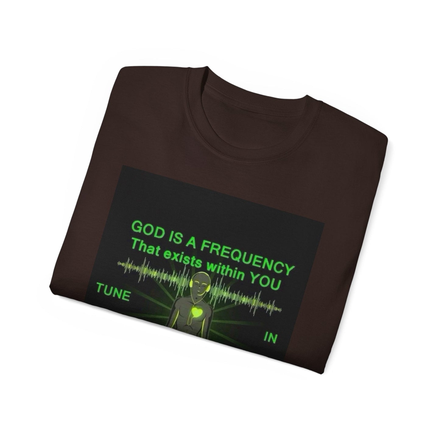Spiritual Vibes Unisex Ultra Cotton Tee - "God is a Frequency" Graphic Tee