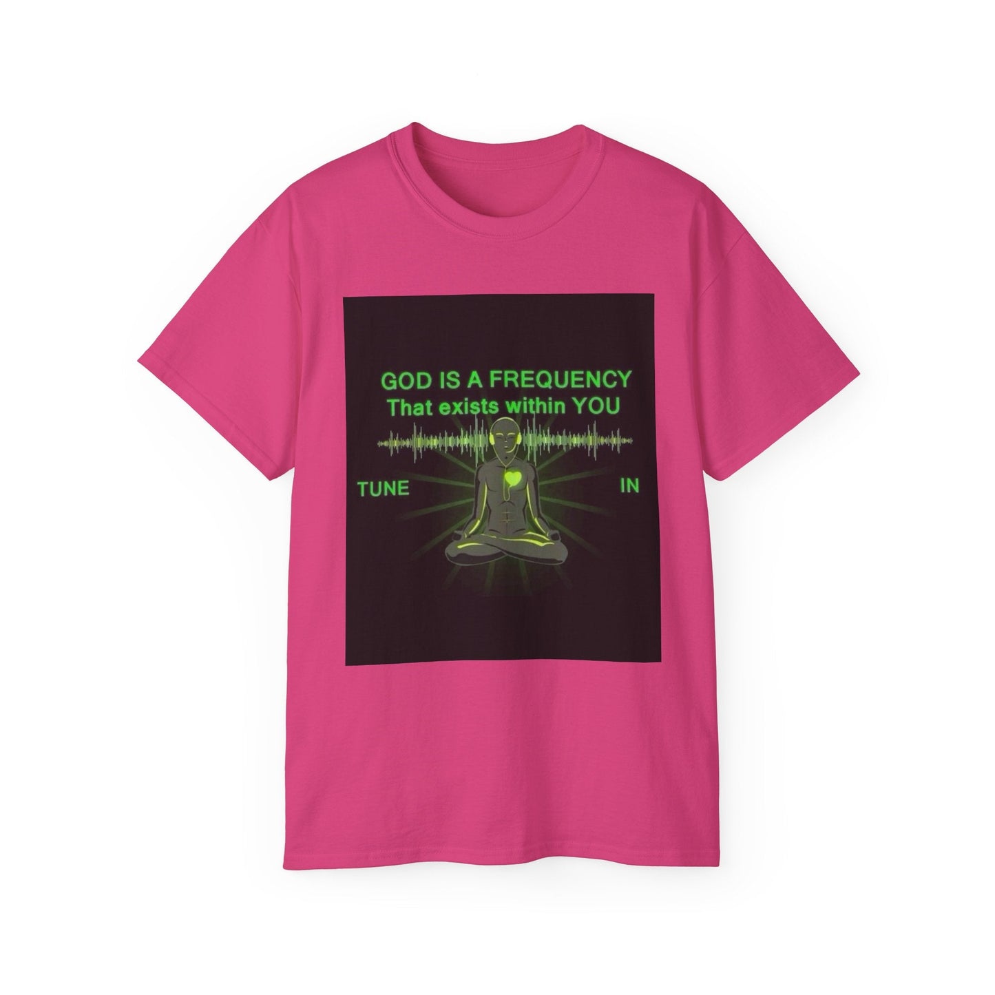 Spiritual Vibes Unisex Ultra Cotton Tee - "God is a Frequency" Graphic Tee