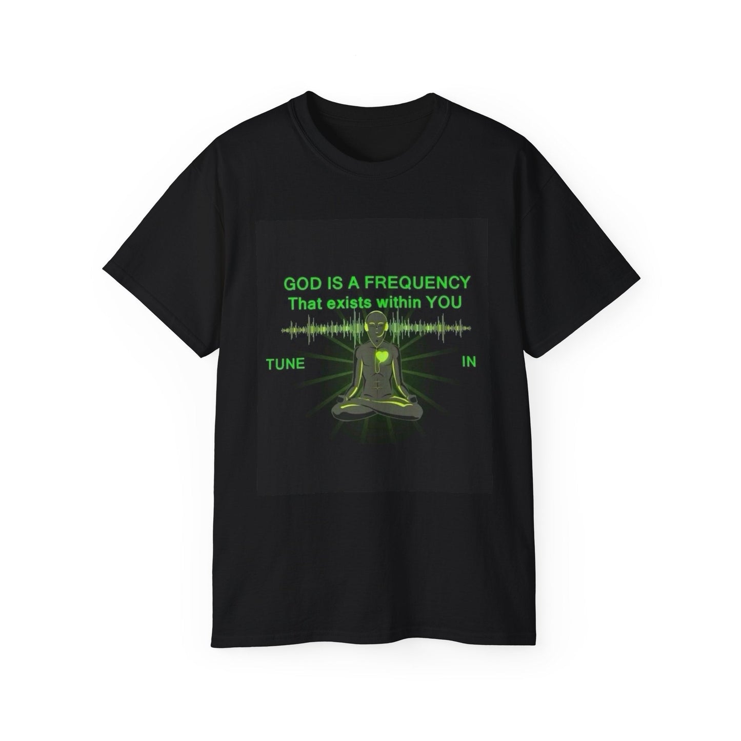 Spiritual Vibes Unisex Ultra Cotton Tee - "God is a Frequency" Graphic Tee