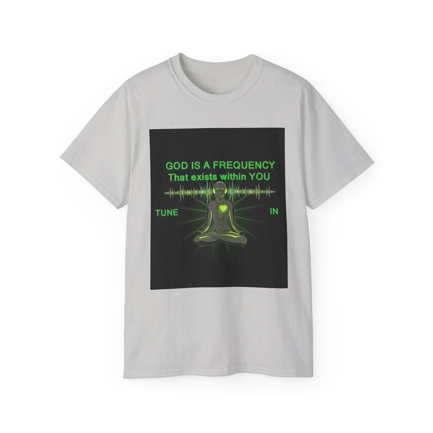 Spiritual Vibes Unisex Ultra Cotton Tee - "God is a Frequency" Graphic Tee