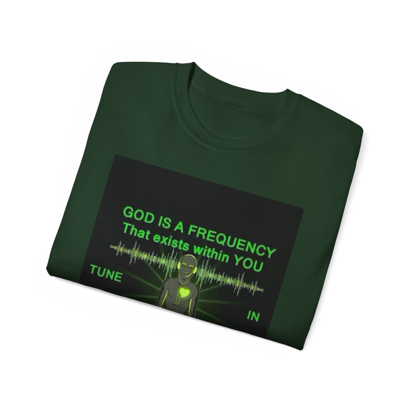 Spiritual Vibes Unisex Ultra Cotton Tee - "God is a Frequency" Graphic Tee