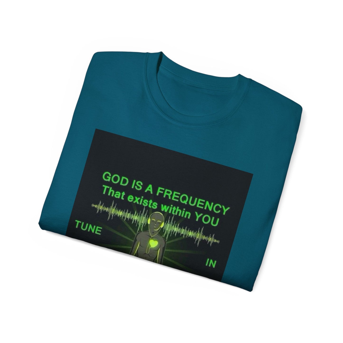 Spiritual Vibes Unisex Ultra Cotton Tee - "God is a Frequency" Graphic Tee