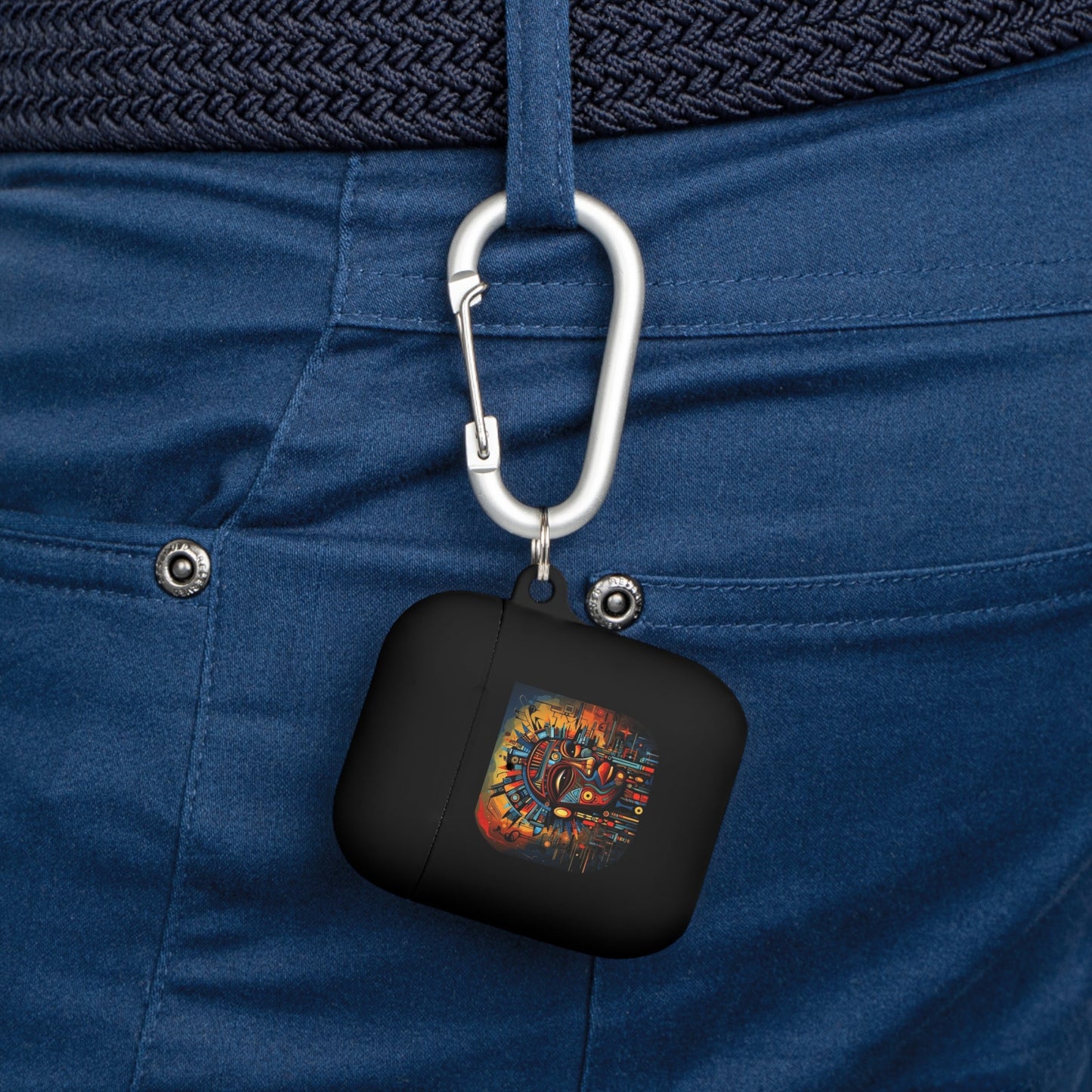 Tribal AirPods Case Cover, Unique Wireless Earbud Holder, Gift for Music Lovers, Vibrant Art Accessory, Great for Festivals