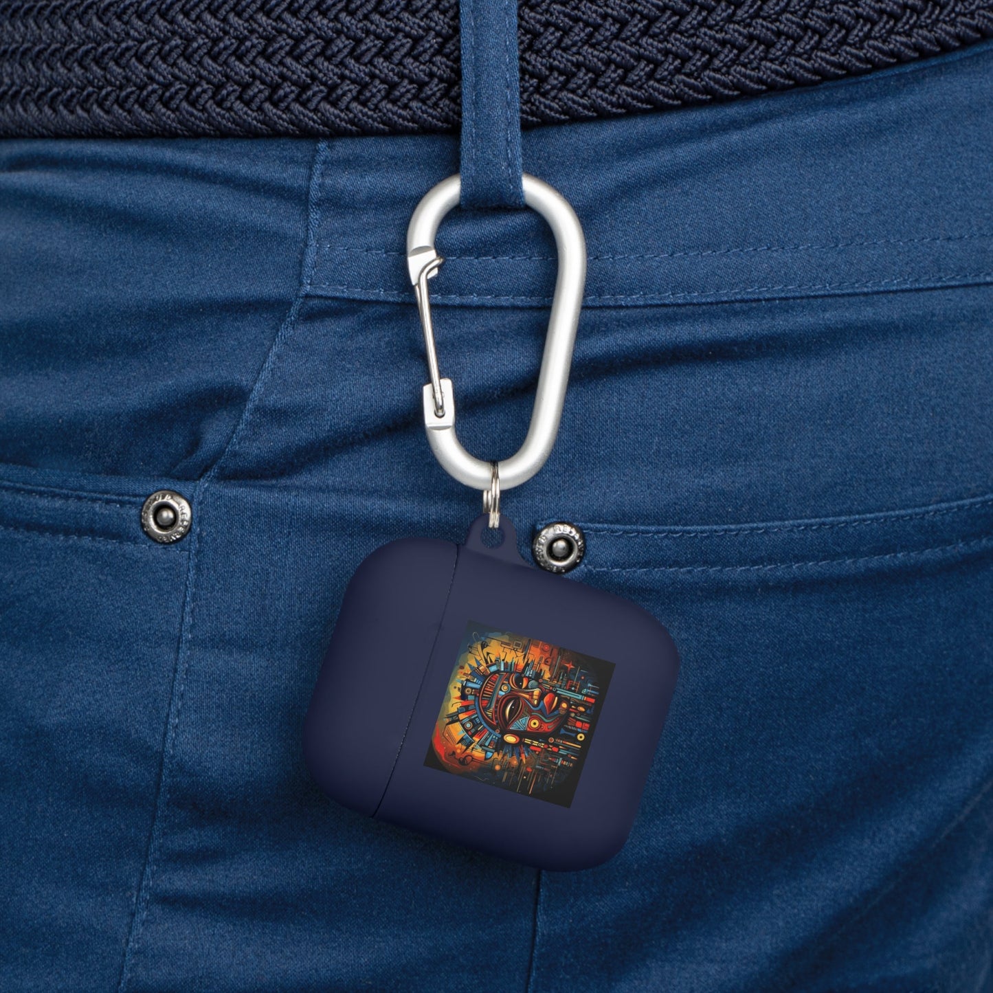 Tribal AirPods Case Cover, Unique Wireless Earbud Holder, Gift for Music Lovers, Vibrant Art Accessory, Great for Festivals